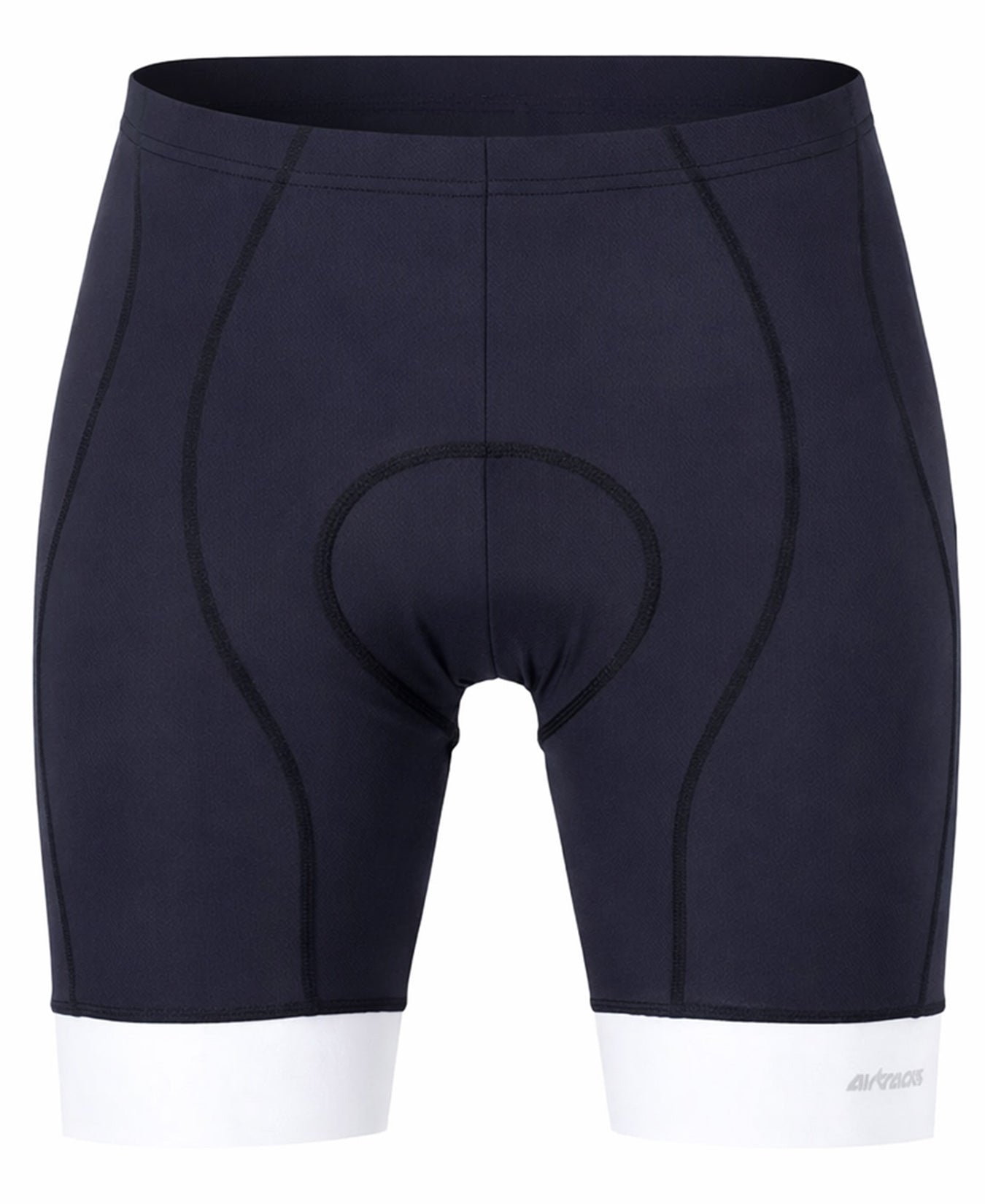 Pantalon à vélo court pour hommes Ligne de confort noir et blanc