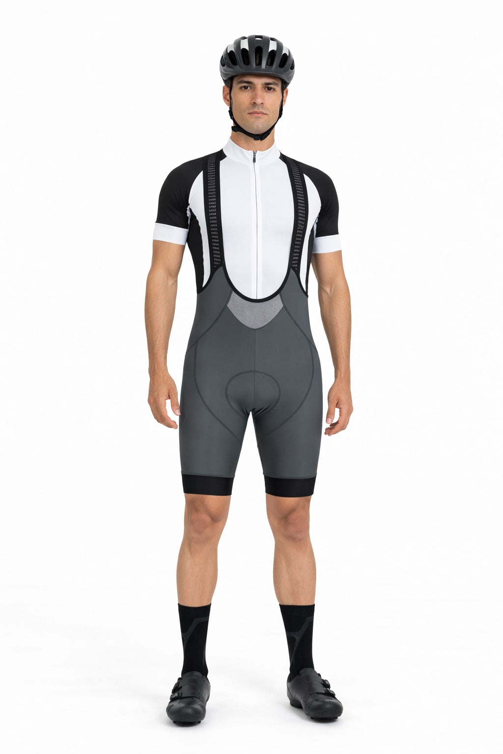 Men's bike pants briefly with straps carrier pants per team line gray