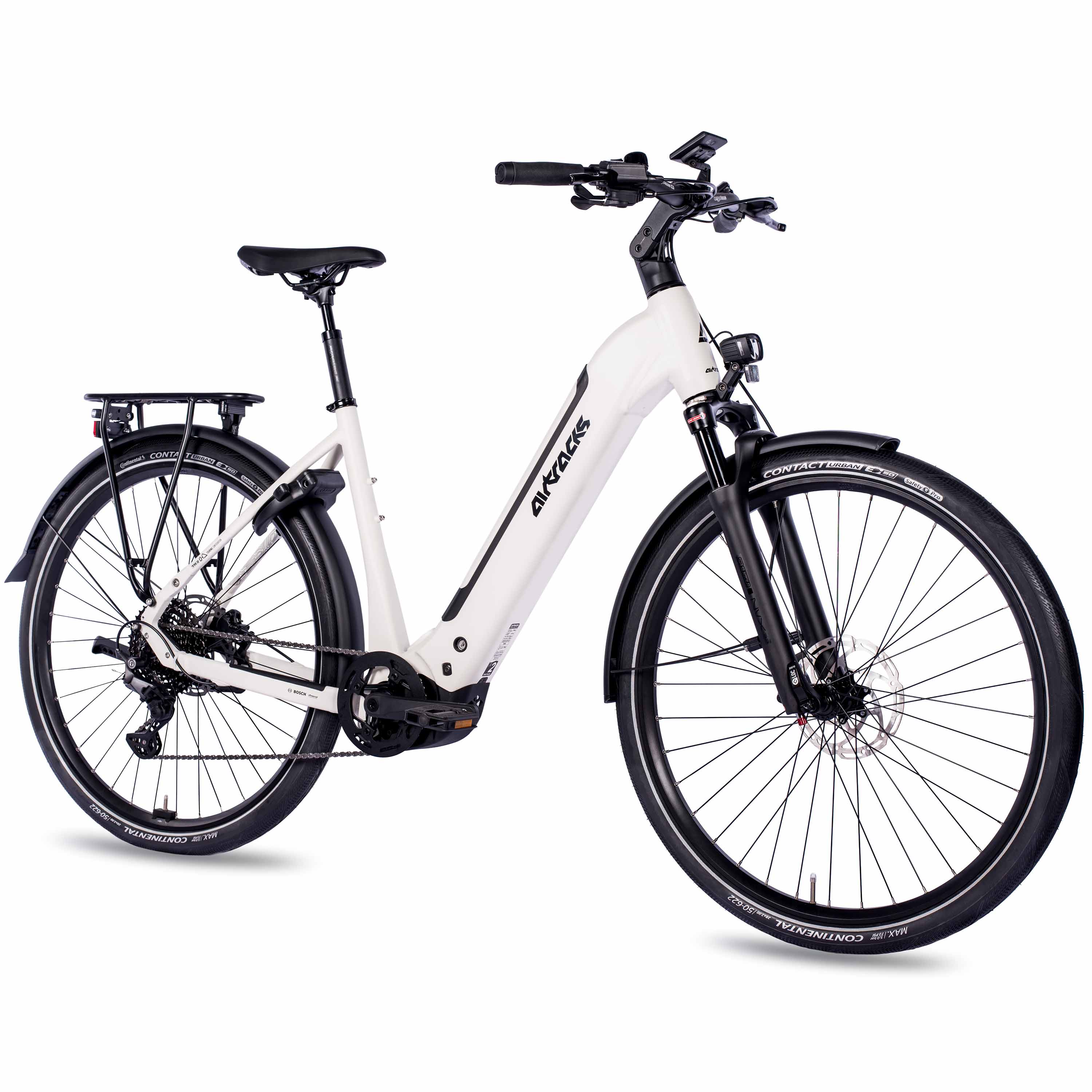 28" Women’s E-Bike Trekking Bicycle LS Wave TERRA TR2 BOSCH Performance Line PX Smart System POWERTUBE 600 Wh 10-Speed SHIMANO DEORE RD-M5130 SGS White
