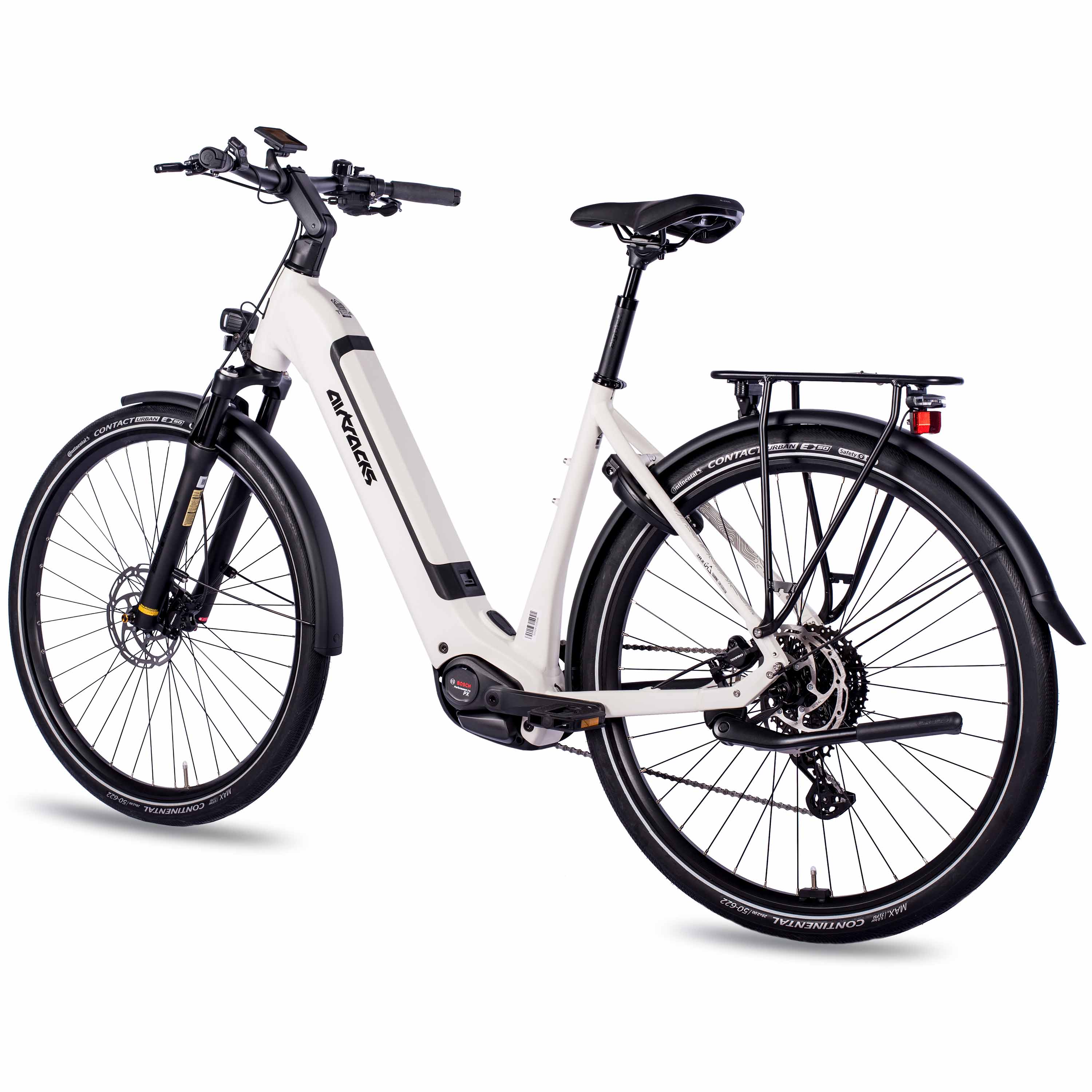28" Women’s E-Bike Trekking Bicycle LS Wave TERRA TR2 BOSCH Performance Line PX Smart System POWERTUBE 600 Wh 10-Speed SHIMANO DEORE RD-M5130 SGS White
