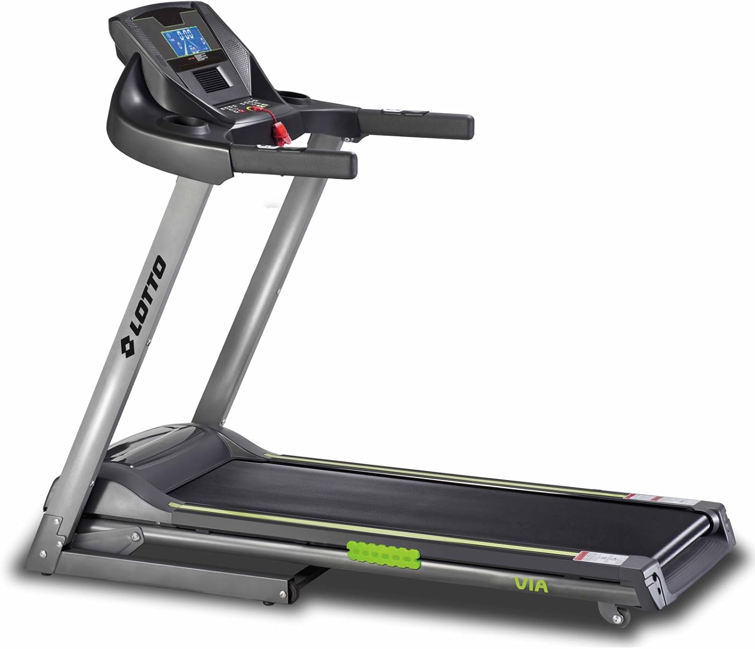 Lotto via een loopband vouwbaar elektrisch tot 100 kg Bluetooth 1-16 km/u 133x45 cm