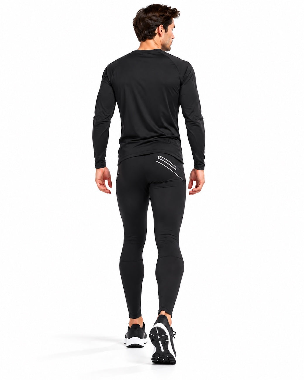 Men Thermo Winter loopbroek lang per lijn zwart