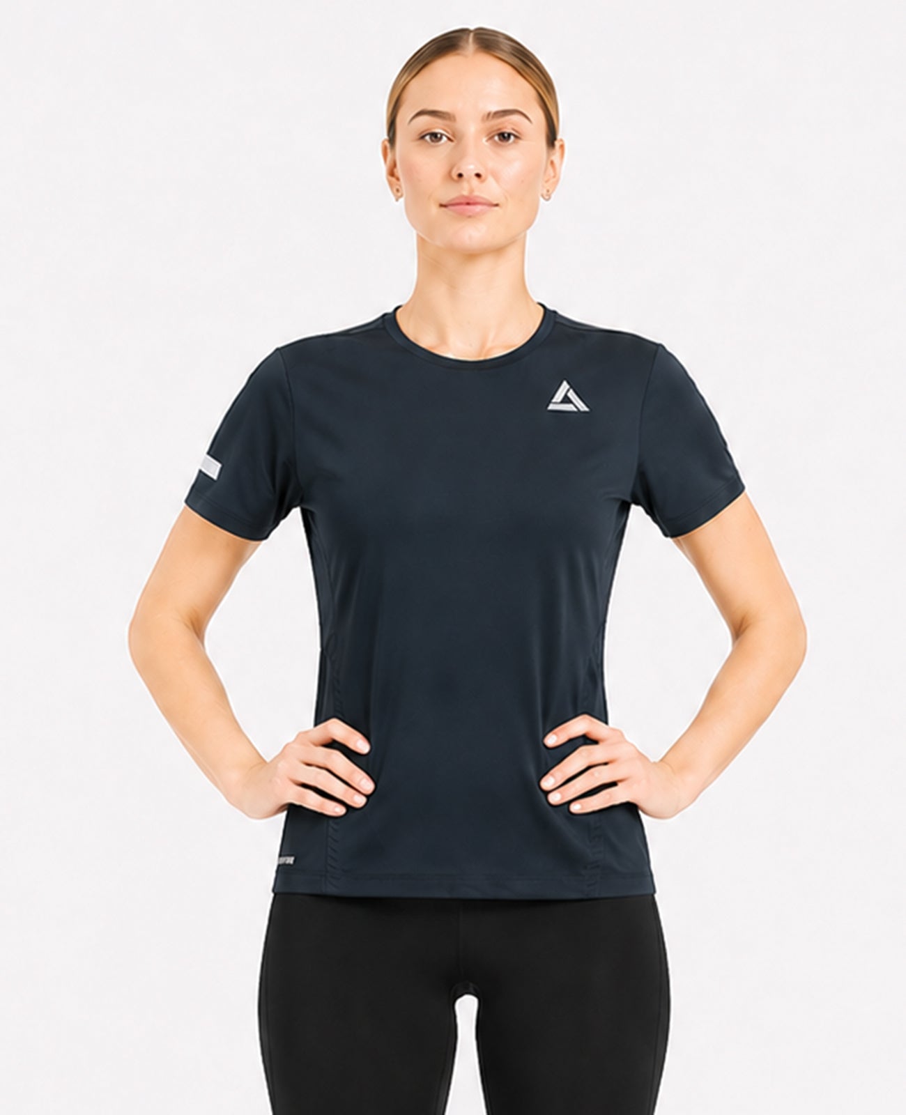 Dames functioneel hardloopshirt korte mouw Pro Line zwart