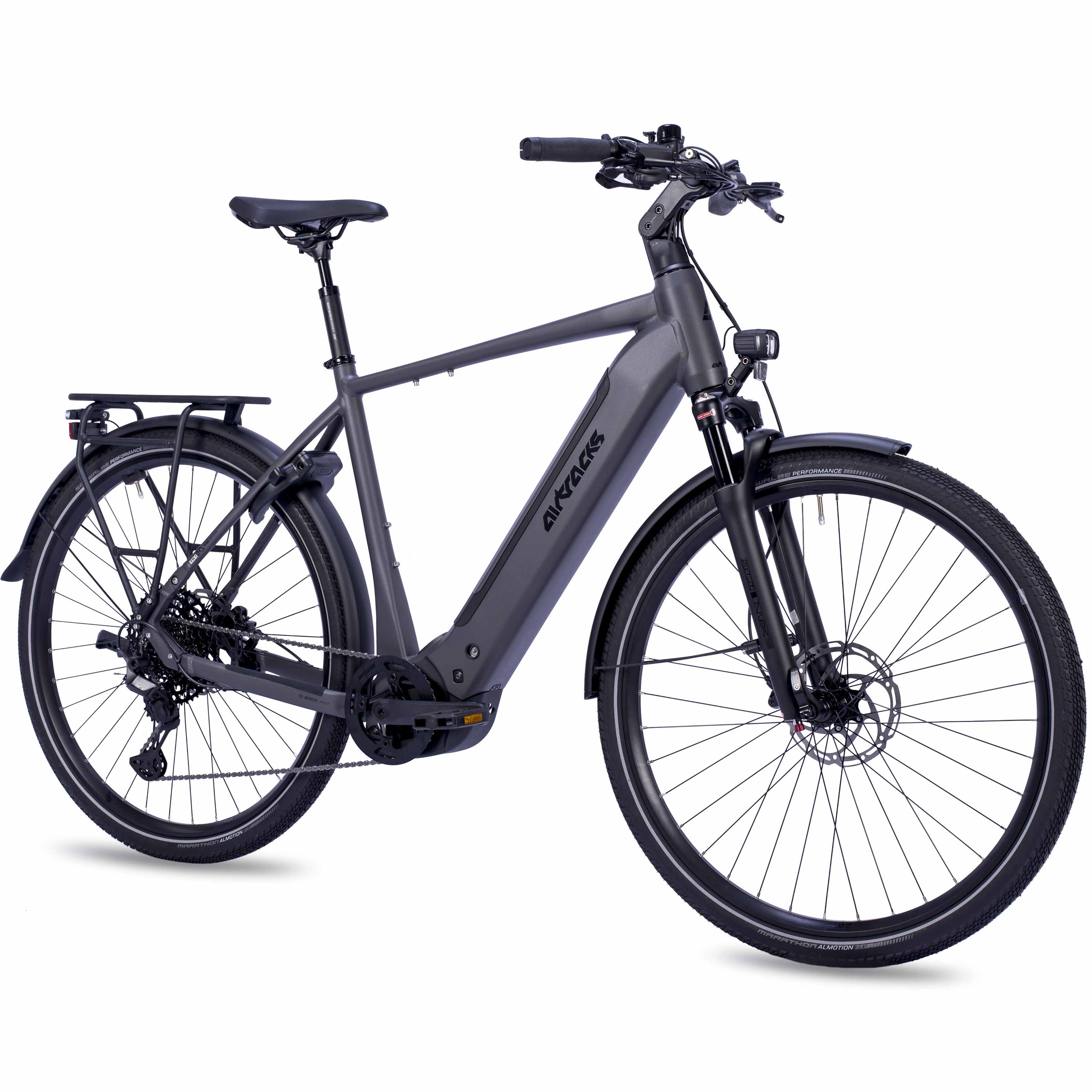 28" Men's E-Bike Trekking Bicycle TERRA TR1 BOSCH Performance Line PX Smart System POWERTUBE 800 Wh 11-speed SHIMANO XT RD-M8130 SGS Black