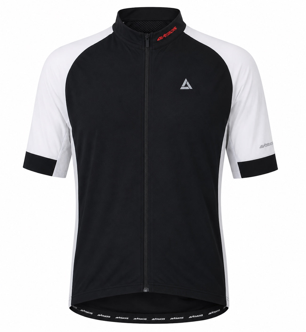 Maglia da biciclette da uomo corto -maglia per biciclette per linea per linea bianca nera