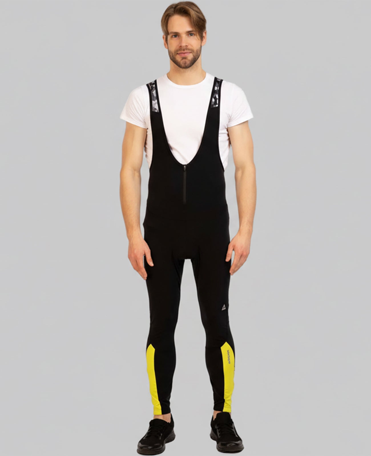 Men's thermal bicycle pants long carrier pants per team black neon white