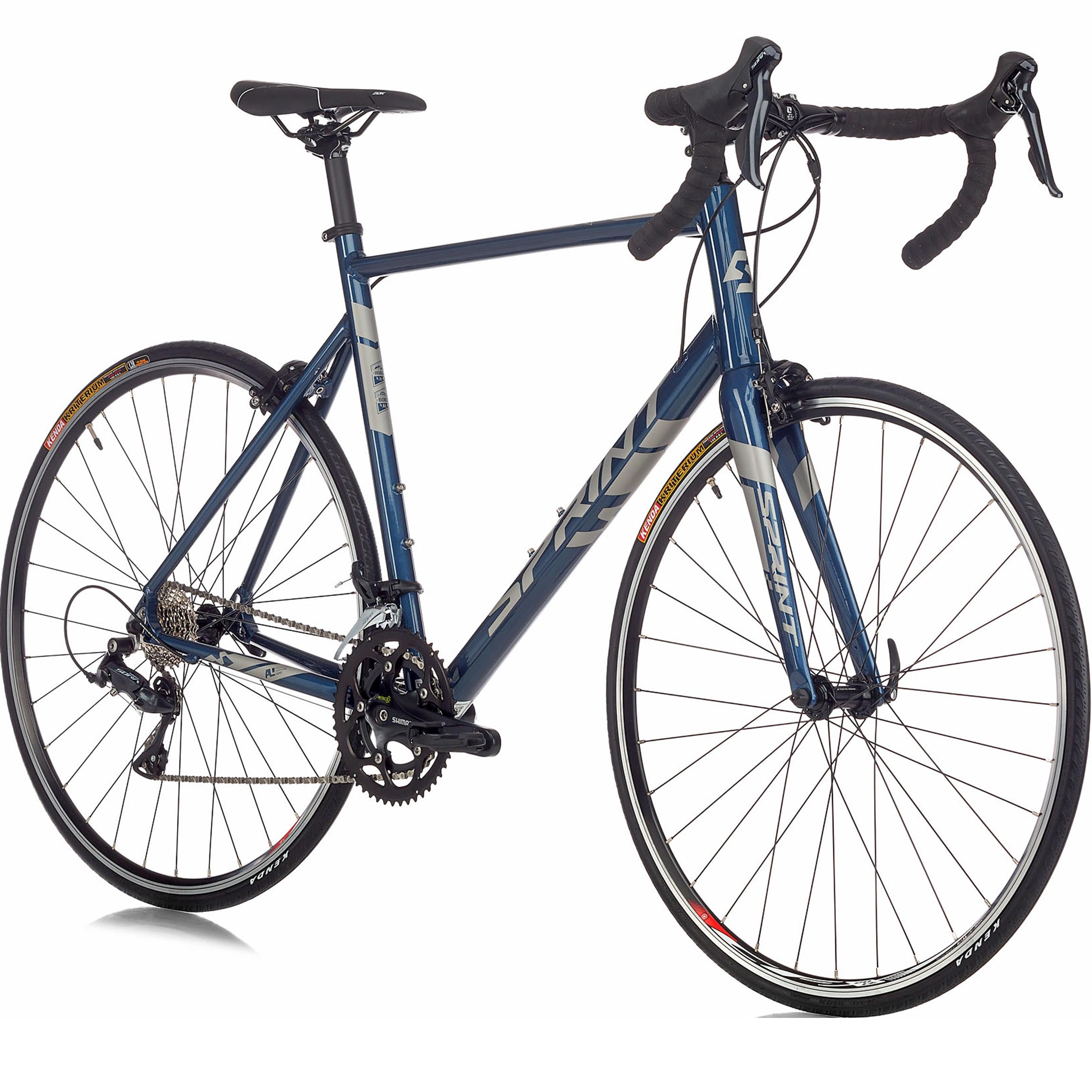 28" Men's Road Bike SPRINT MONZA ELITE 28 Carbon Fork Bicycle 2 x 9 Speed SHIMANO SORA RD-R3000 Blue / Black