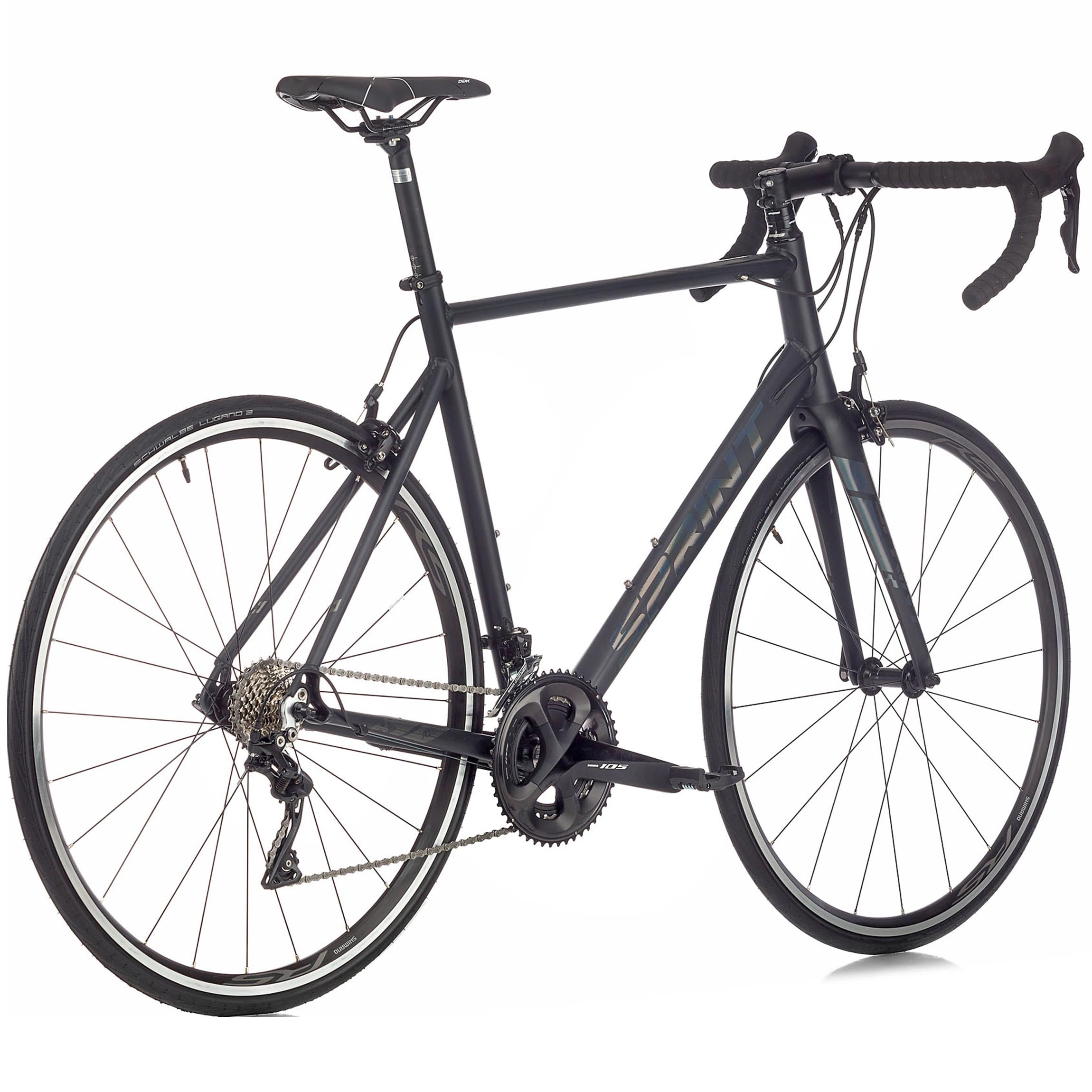 28" Bicicleta de carretera para hombre de SPRINT MONZA TEAM con horquilla de carbono, 2 x 11 velocidades SHIMANO 105 RD-R7000 negro / mate