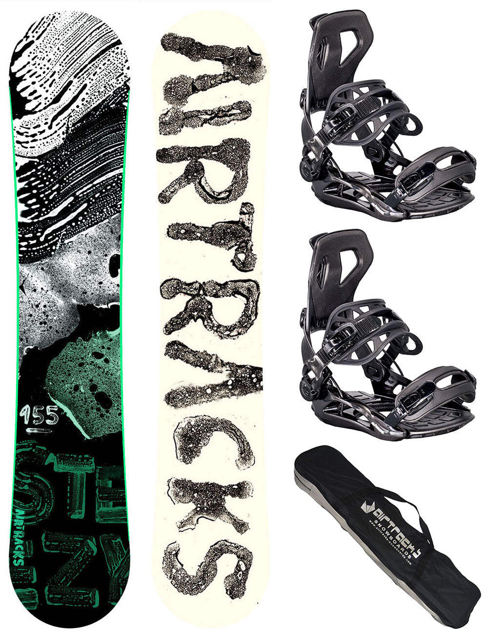 Pack de Snowboard para Hombre: Steeze Hybrid Rocker + Fijación Master Talla XL + Bolsa SB