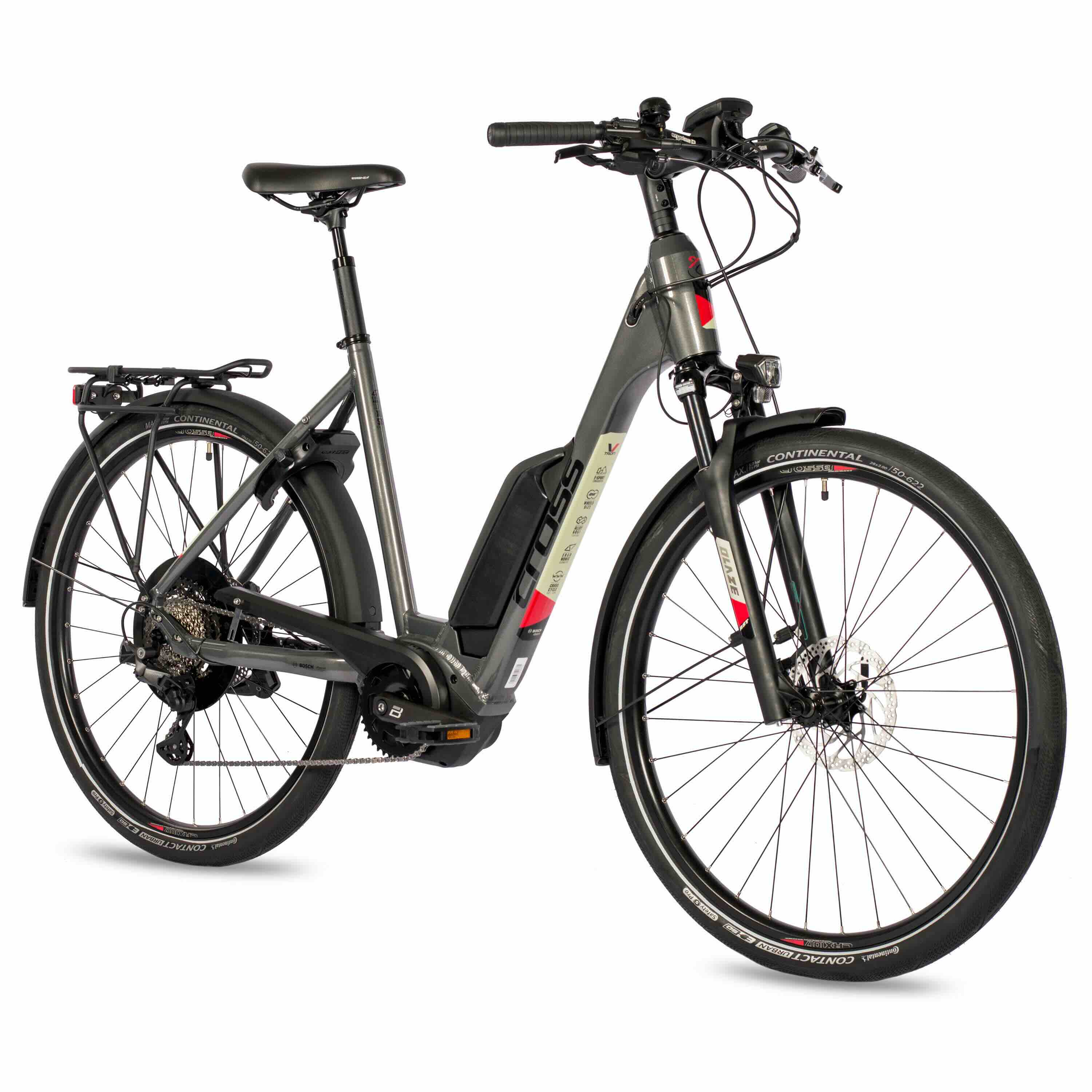 28" Bicicletta da trekking elettrica LS WAVE V-Tron BOSCH ACTIVE PLUS LINE 500Wh 10s SHIMANO DEORE