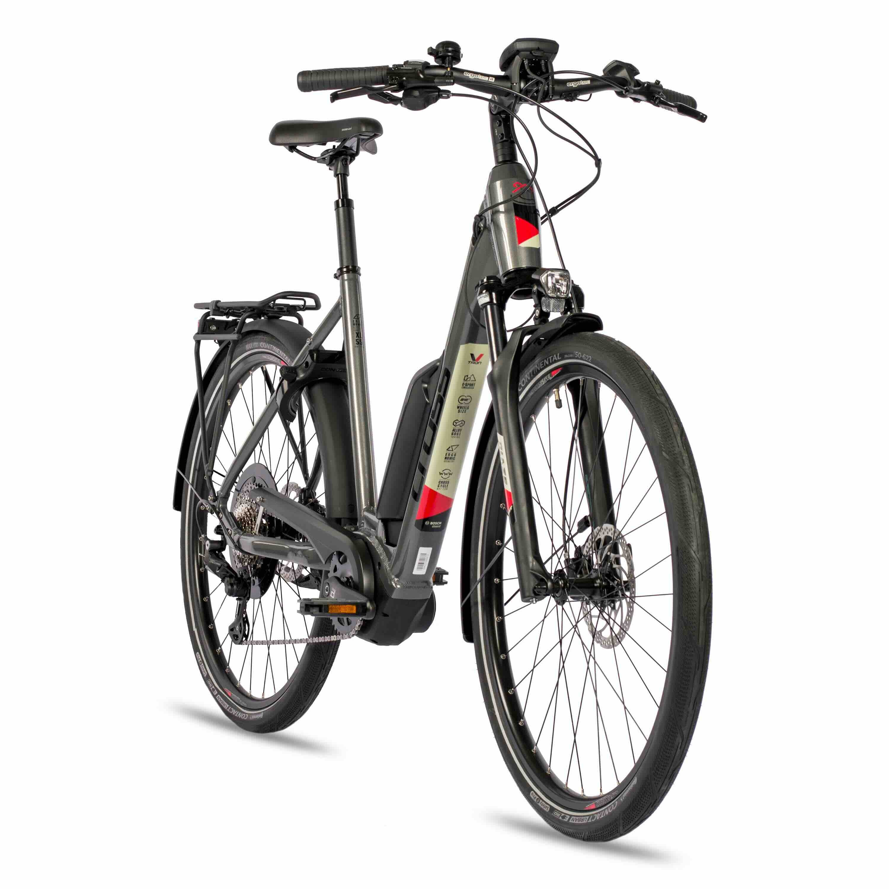 28" Bicicletta da trekking elettrica LS WAVE V-Tron BOSCH ACTIVE PLUS LINE 500Wh 10s SHIMANO DEORE