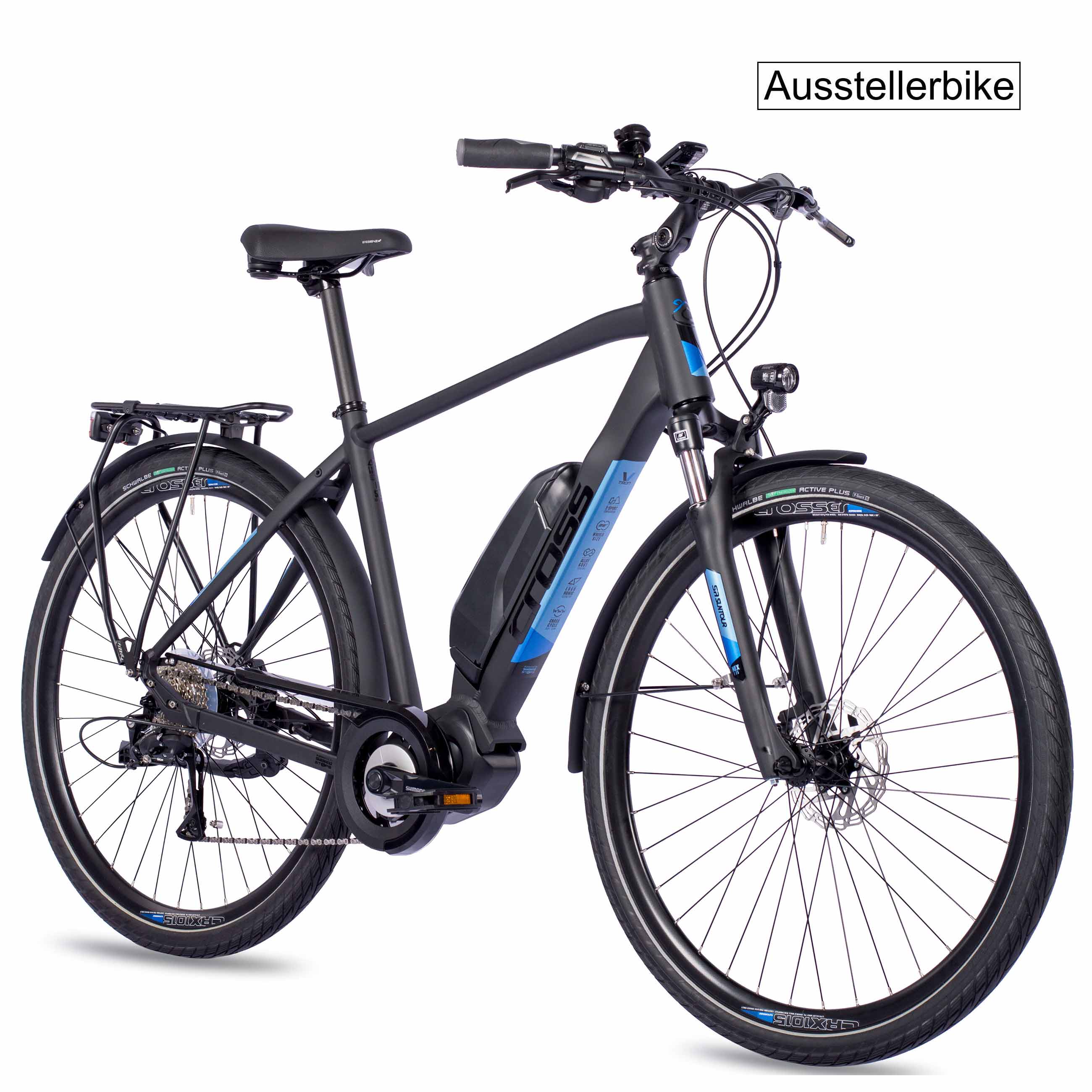 28" Herren E-Bike Trekking Fahrrad V-TRON SHIMANO STEPS E-5000 418 Wh 9 x GANG SHIMANO RD-T3000 - B-WARE