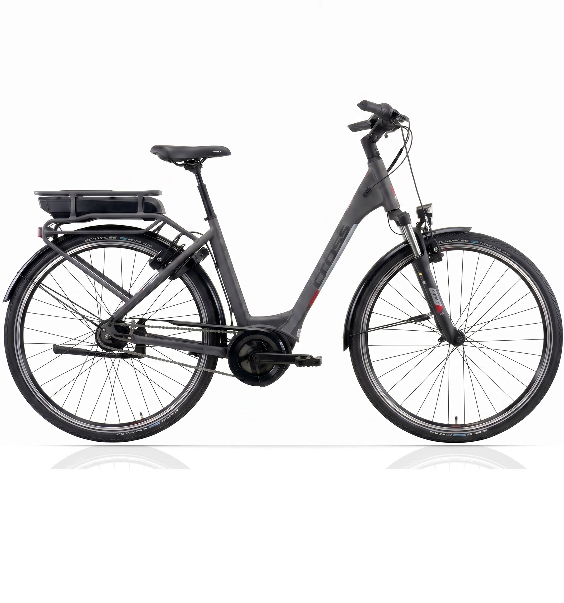 28" E-Bike City Bicycle V-Tron RACK BOSCH ACTIVE LINE PLUS 400 Wh 7 SPEED SHIMANO NEXUS REAR COASTER BRAKE