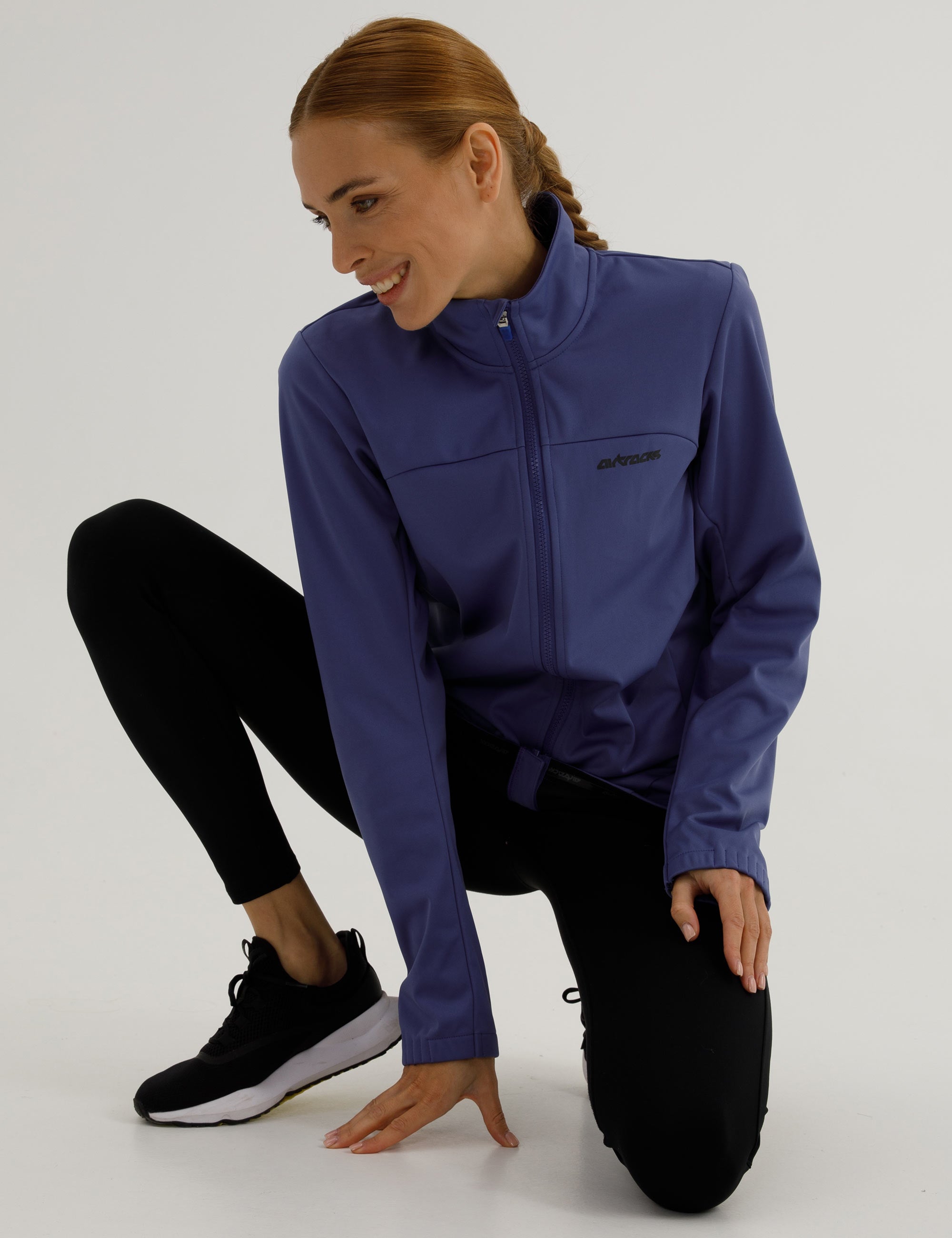 Damen Winter Fahrradjacke Softshell Thermoradjacke Advance Line Blau