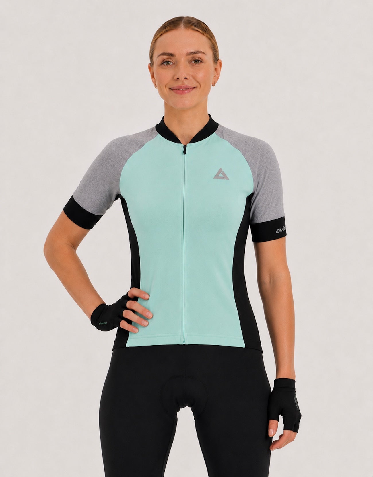 Maglia da biciclette da donna corta e maglia per biciclette per linea blu blu