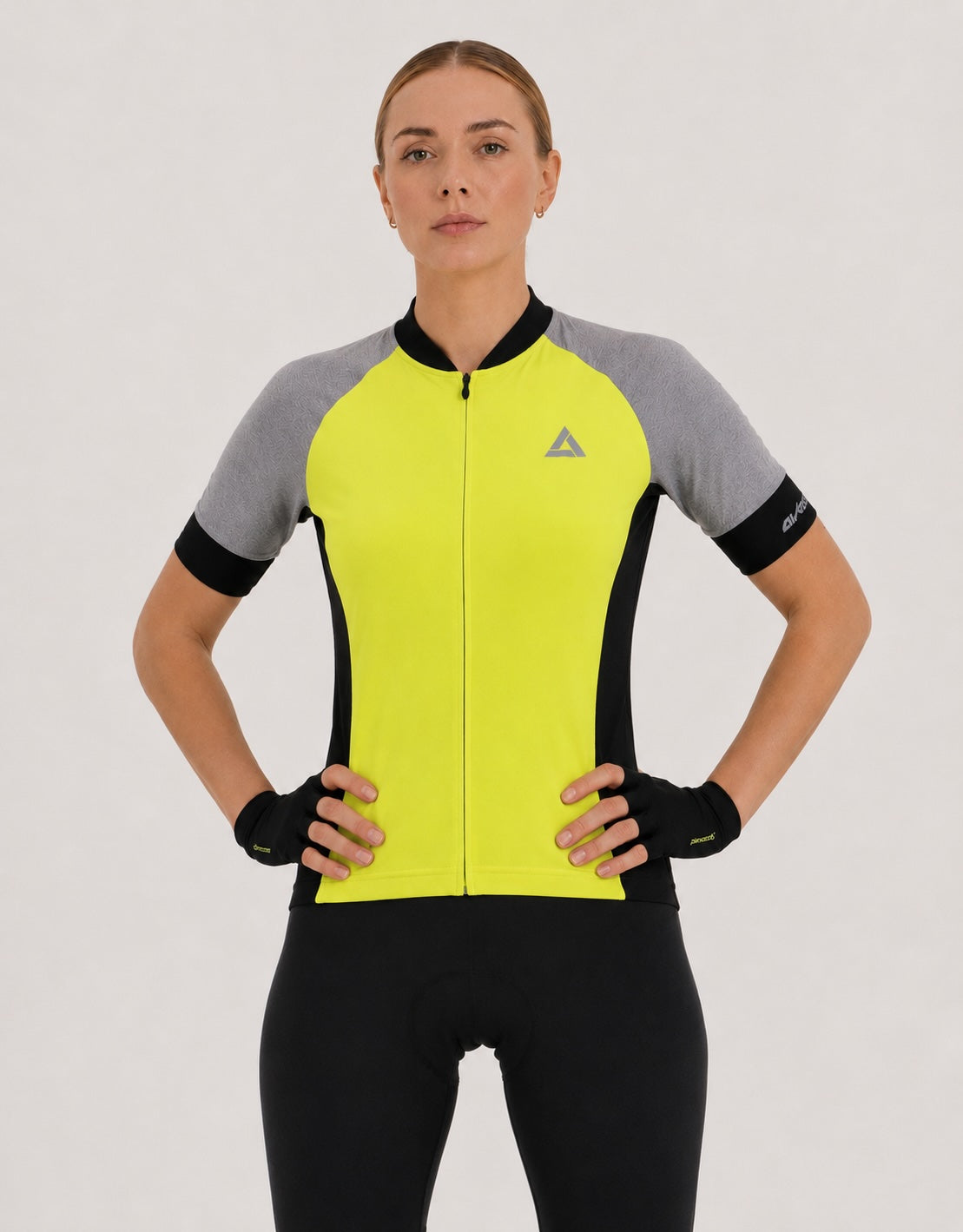 Jersey de vélo pour femmes Short -Sleeved par ligne Neon