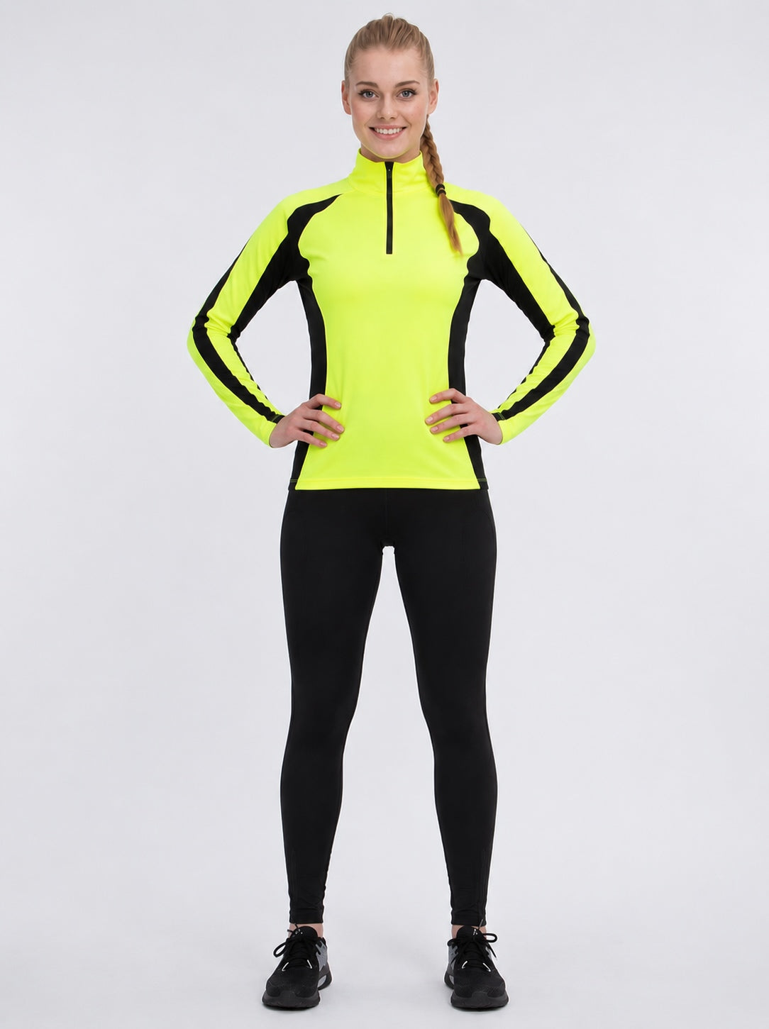 Vrouwen thermo fietsbroek Lang zwart zwart