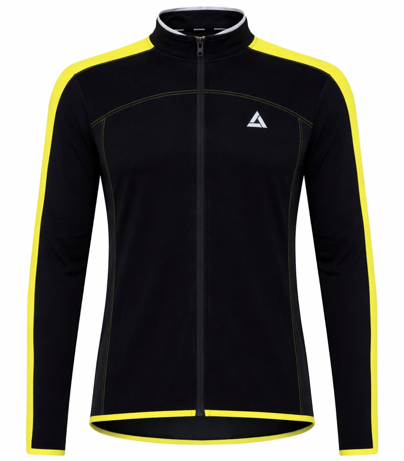 Thermo bicycle jersey long arm per line black neon