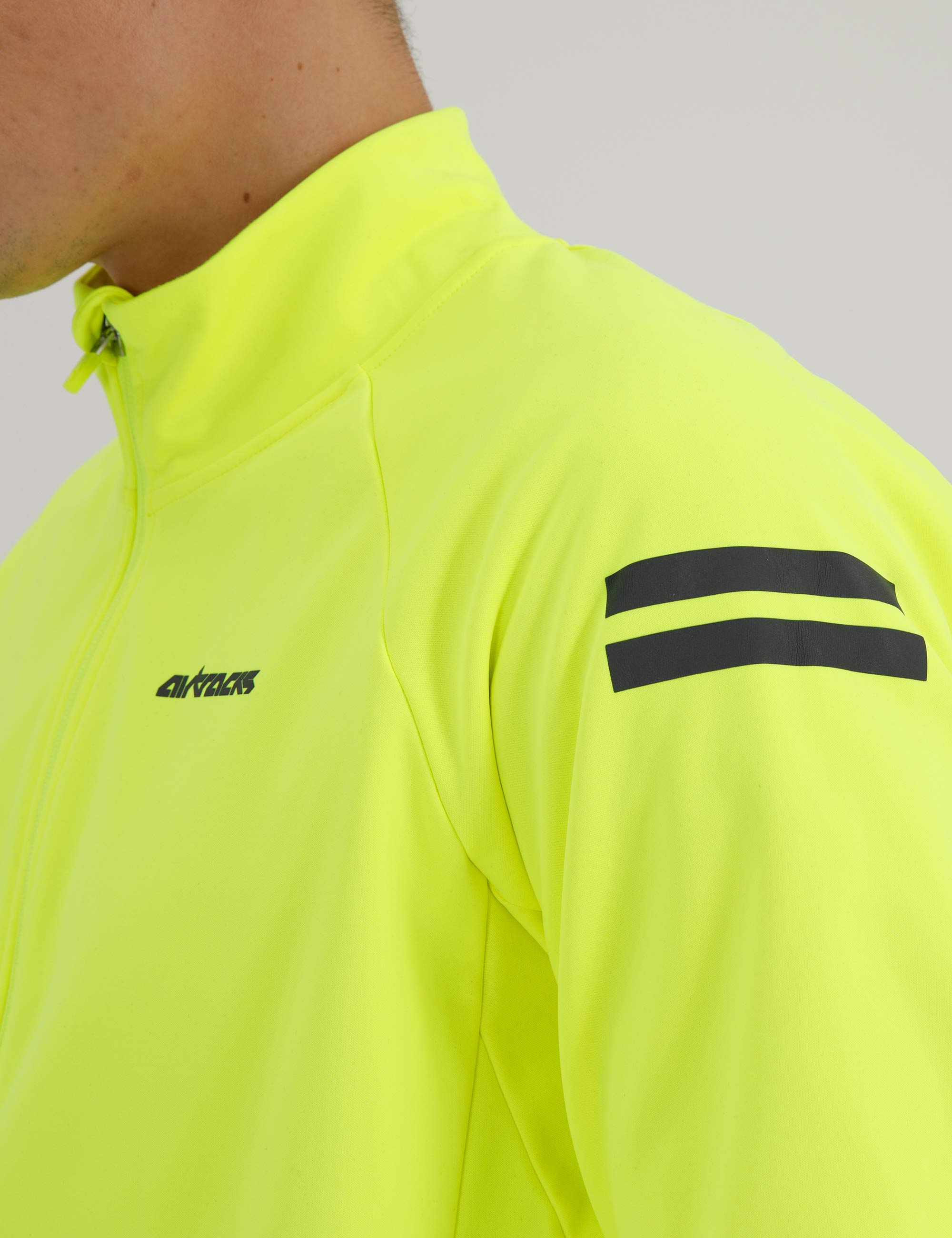 Herren Winter Fahrradjacke-Laufjacke Softshell Thermojacke Aktive Comfort Line Neon