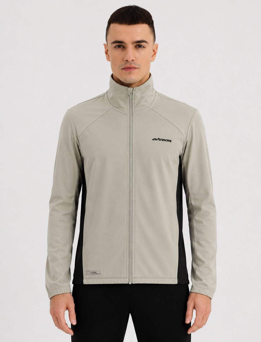 Giacca invernale da uomo per bici Softshell termica linea Advance Nero-Grigio