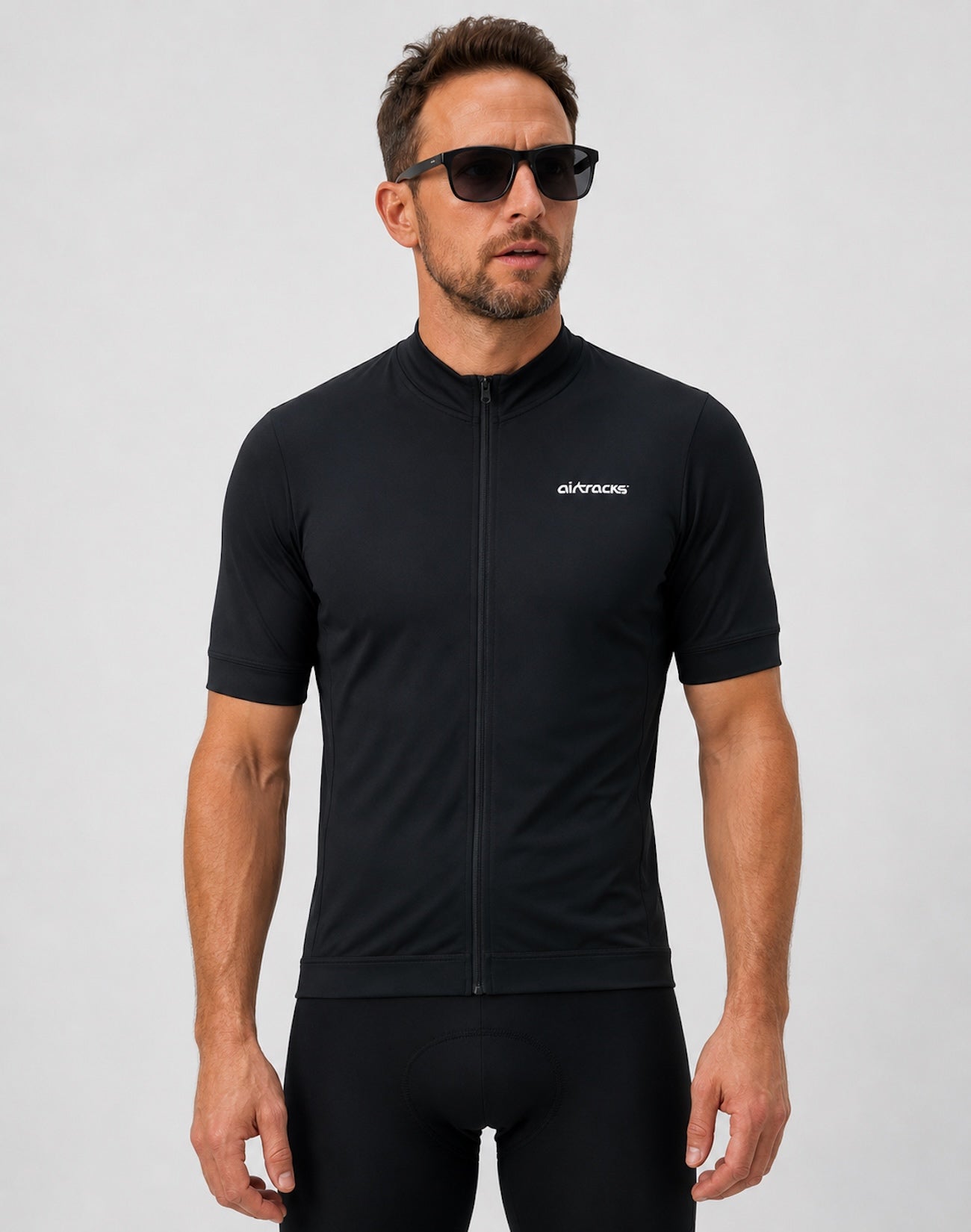 Jersey de vélo pour hommes courts courts Air Tech II Black