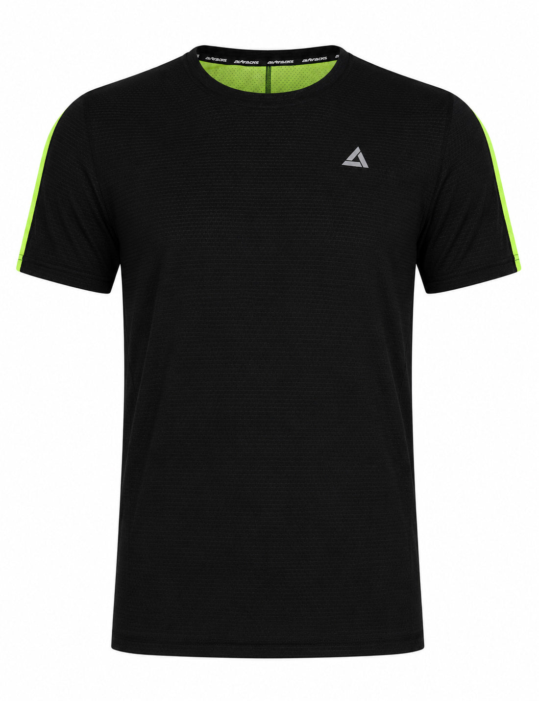 Camisa funcional Camisa Brazo corto por línea Neón negro