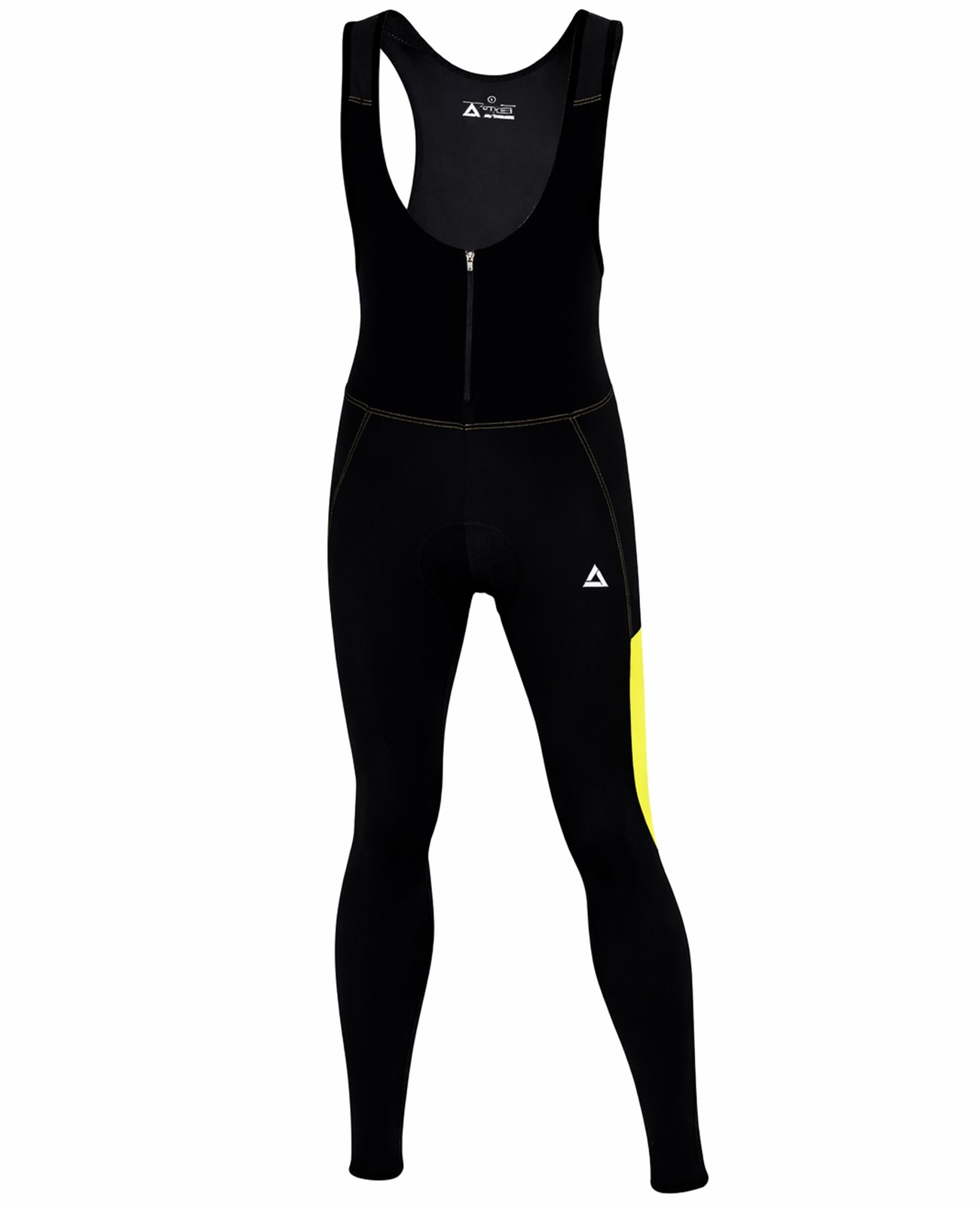 Pantalones de bicicleta termales de invierno para hombres pantalones largos portadores por línea neon negro