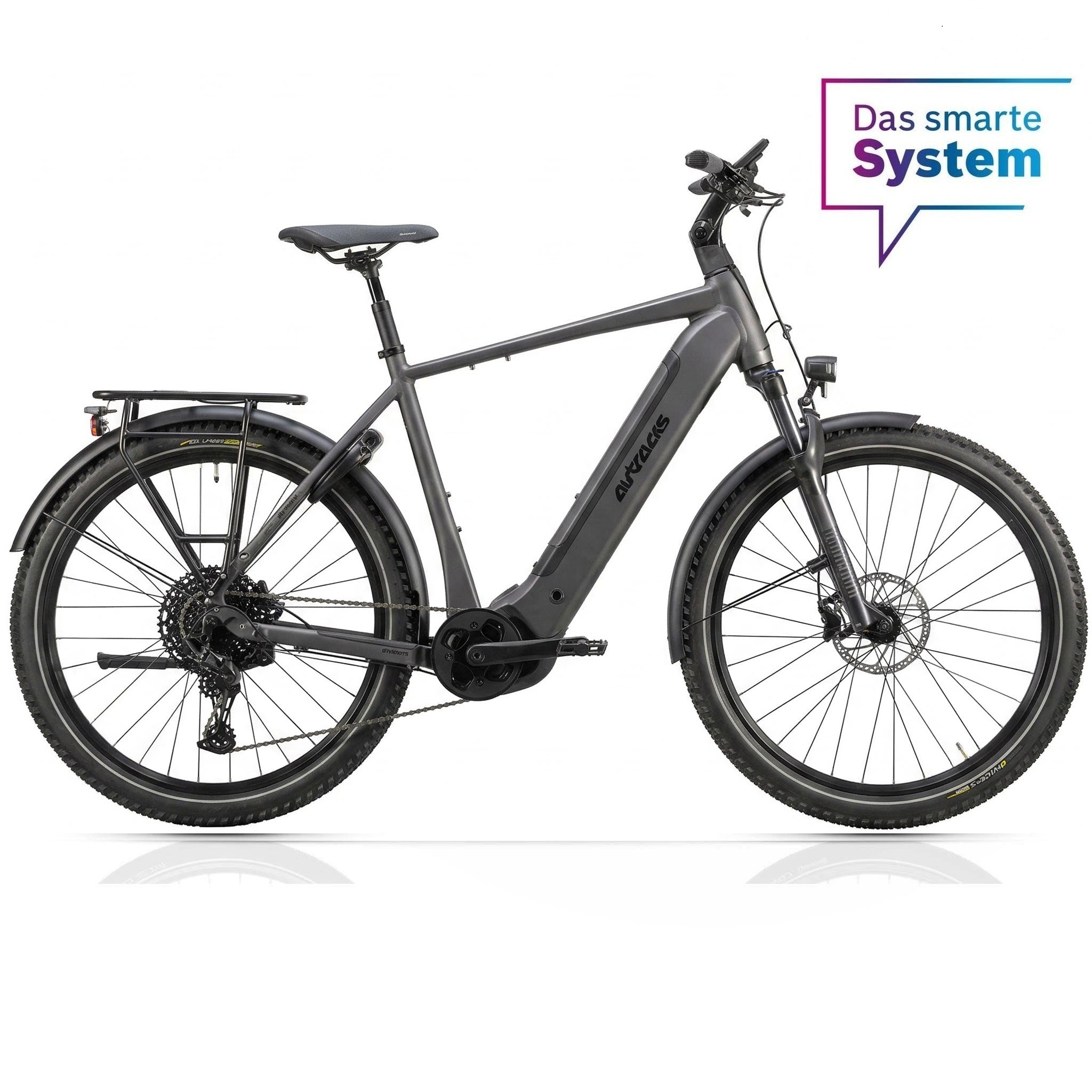 27,5" Herren E-SUV MTB Wave LS TERRA CX2 BOSCH PERFORMANCE LINE PX Smart System POWERTUBE 600 Wh 12 x GANG SRAM SX EAGLE - Schwarz