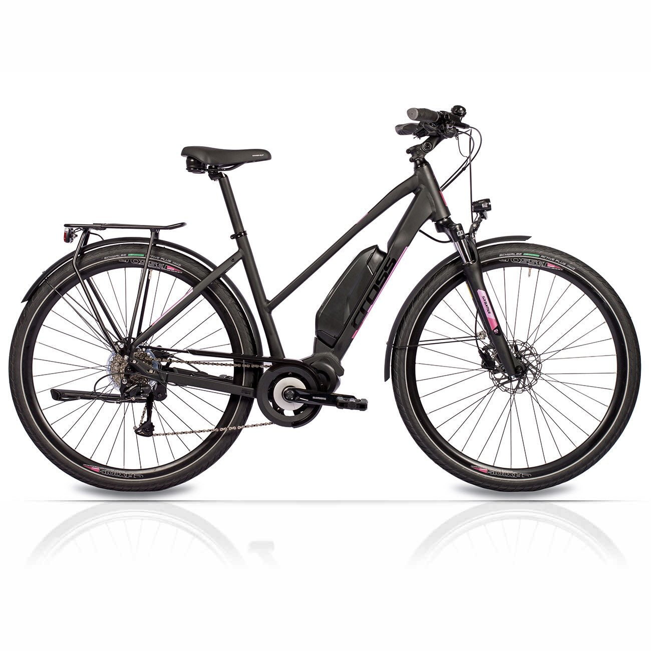 28 pouces Femmes E-Bike Trekking Bicycle V-Tron Shimano STREPS E-5000 418 WH 9 X Gang Shimano Rd-T3000