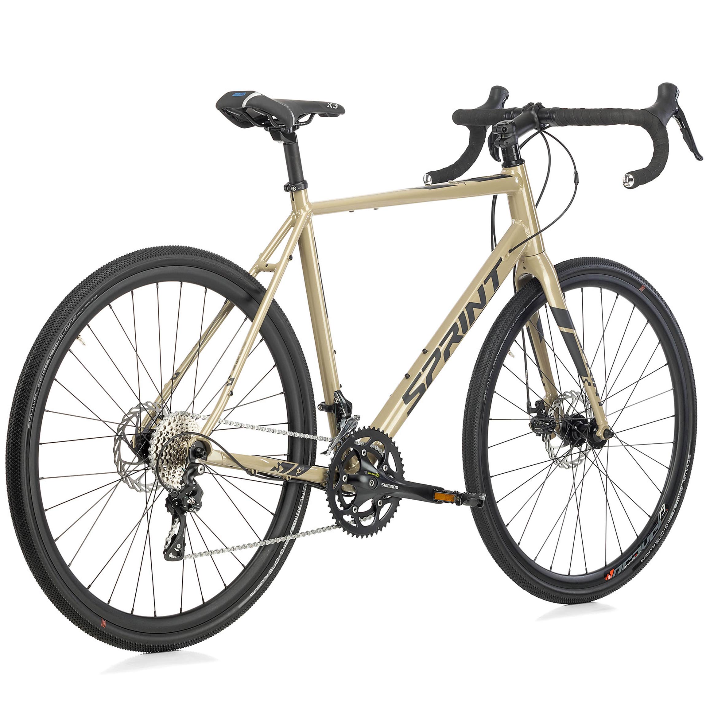 28" Heren gravelbike WHISPER ELITE MD fiets 2 x 9 versnellingen SHIMANO SORA ST-R3000