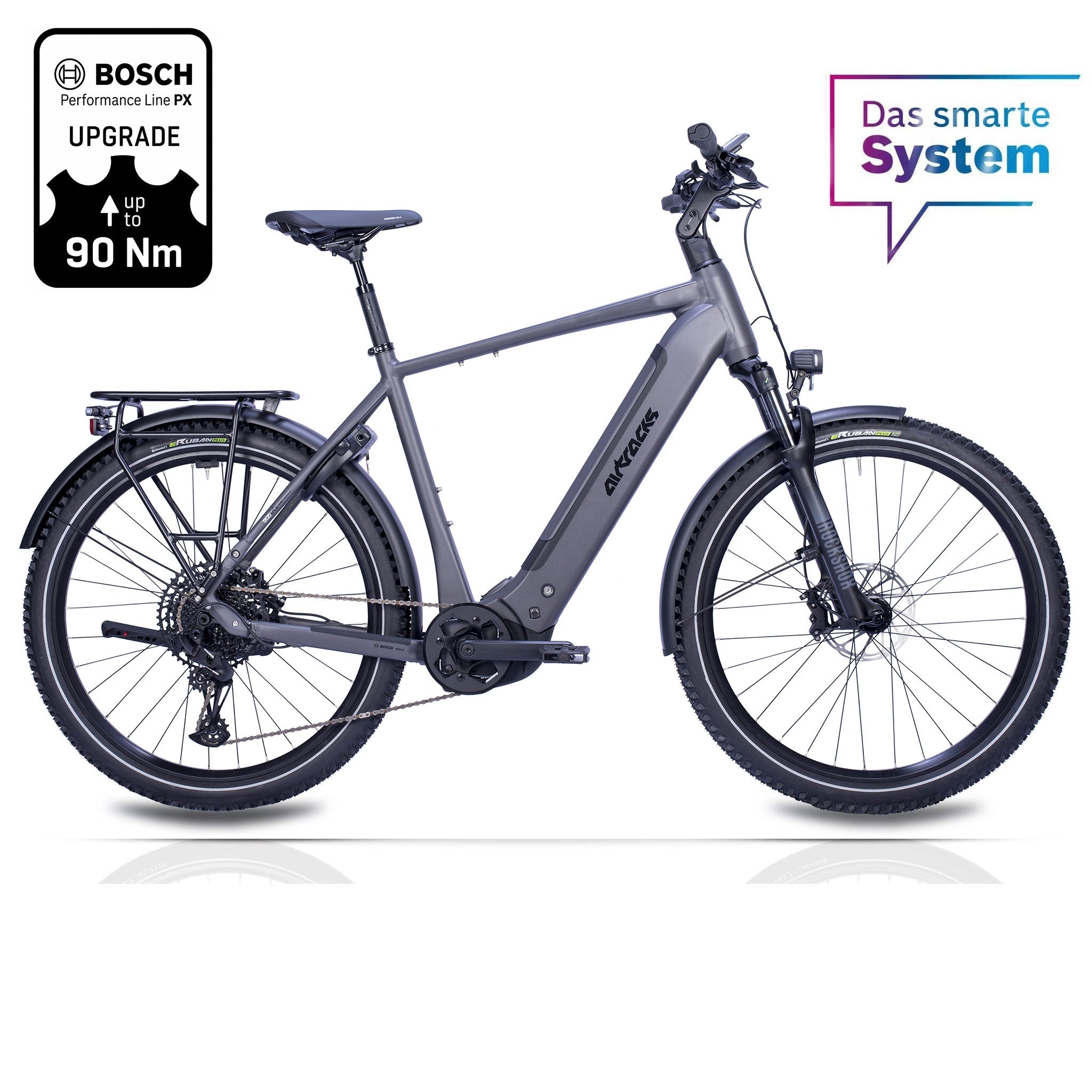 27.5" Men's E-SUV MTB TERRA CX2 BOSCH PERFORMANCE LINE PX Smart System POWERTUBE 600 Wh 12-Speed SRAM SX EAGLE - Black