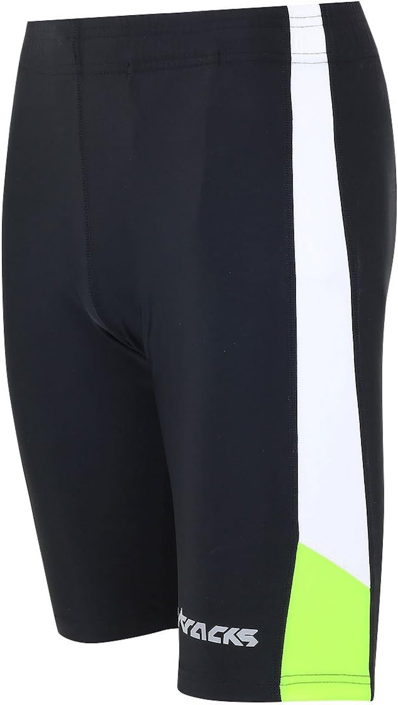 Pantalones de carrera para hombres neón negro corto