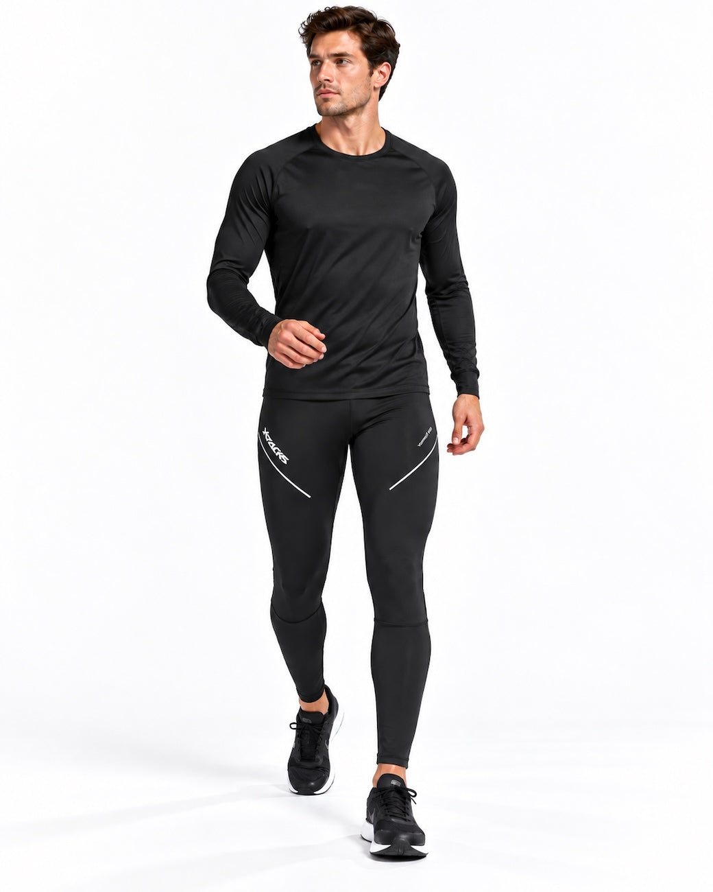Men Thermo Winter loopbroek lang per lijn zwart