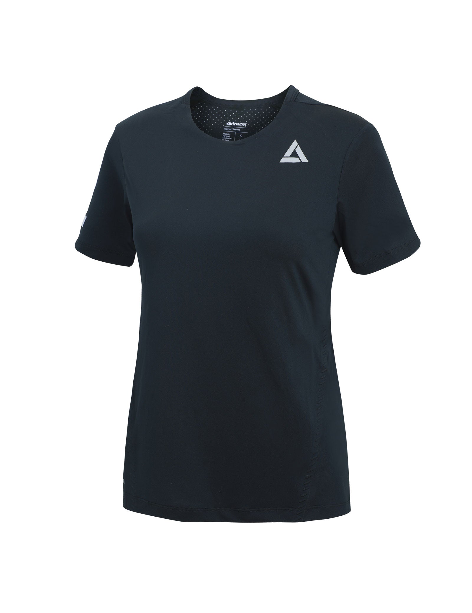 Camiseta funcional de running para mujer manga corta Pro Line negra