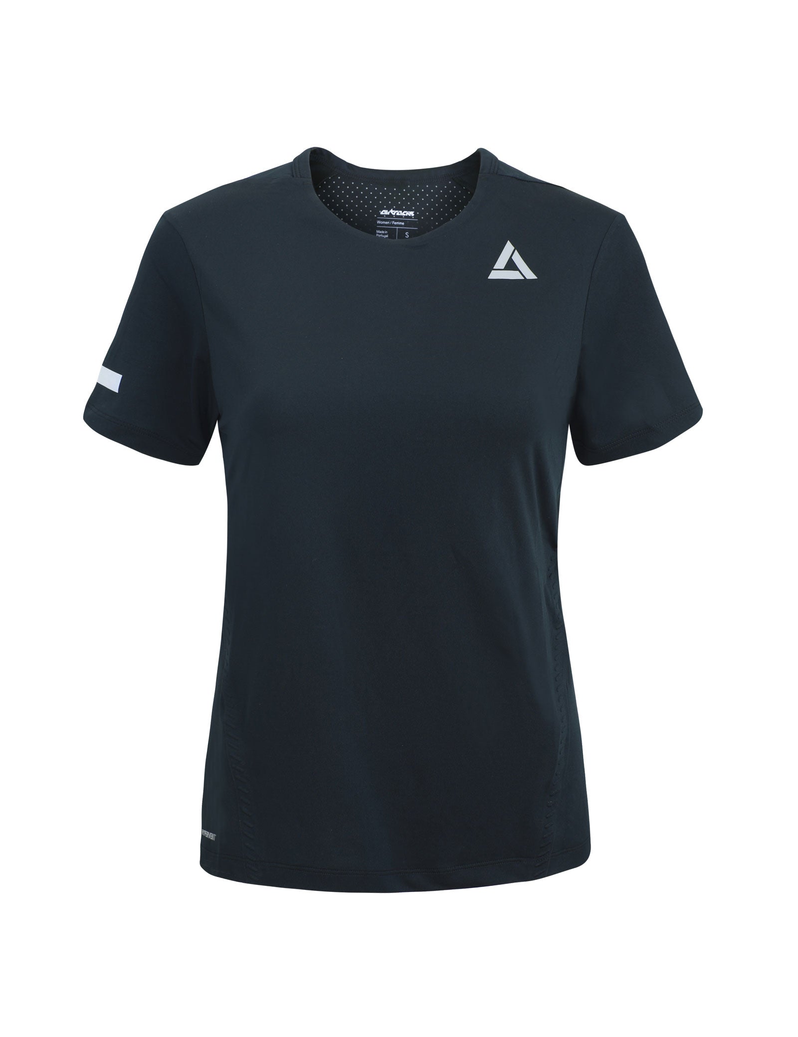 Camiseta funcional de running para mujer manga corta Pro Line negra