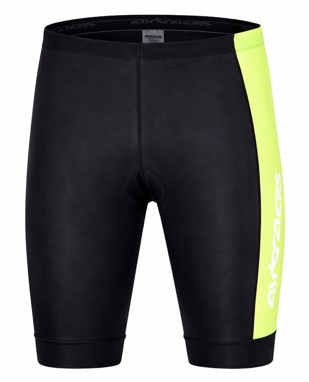 Men's short bike pants per line black-neon