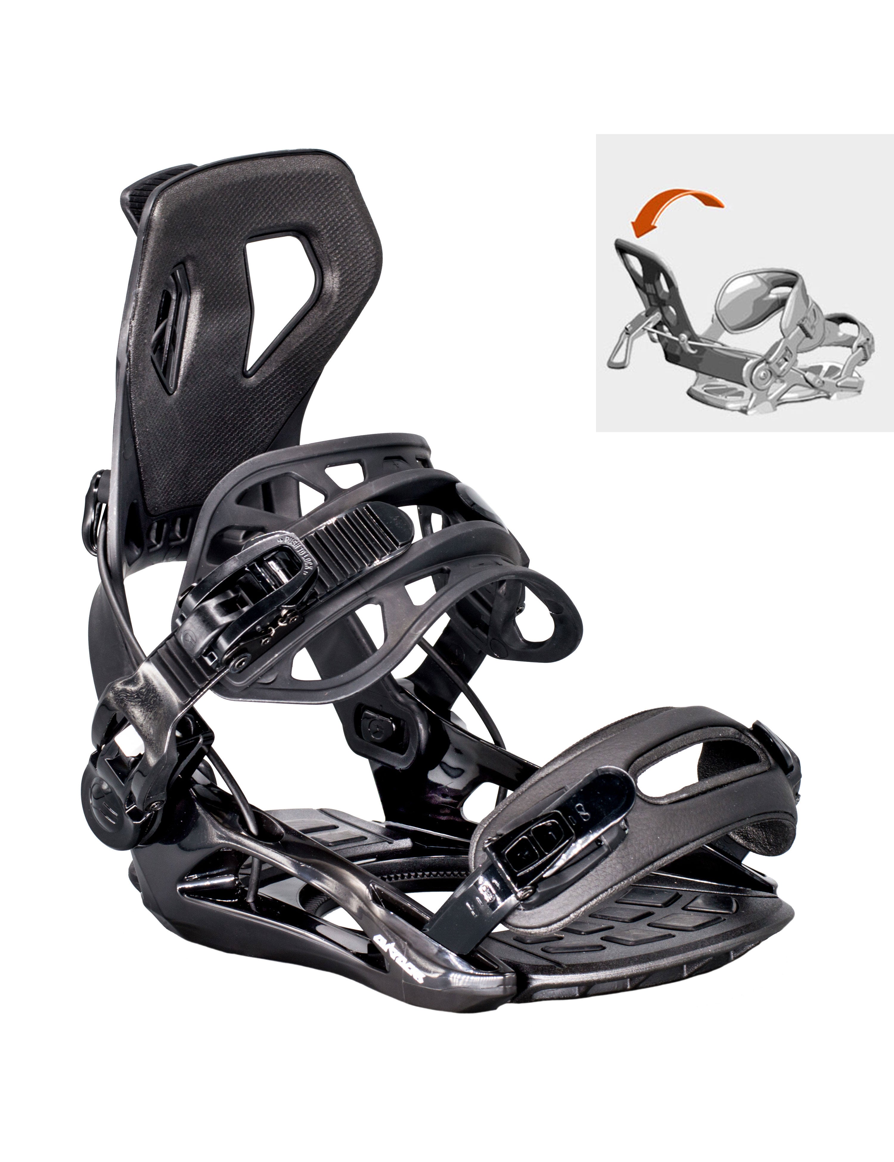 Heren Snowboardset Akasha + Binding Master Maat XL + SB Tas