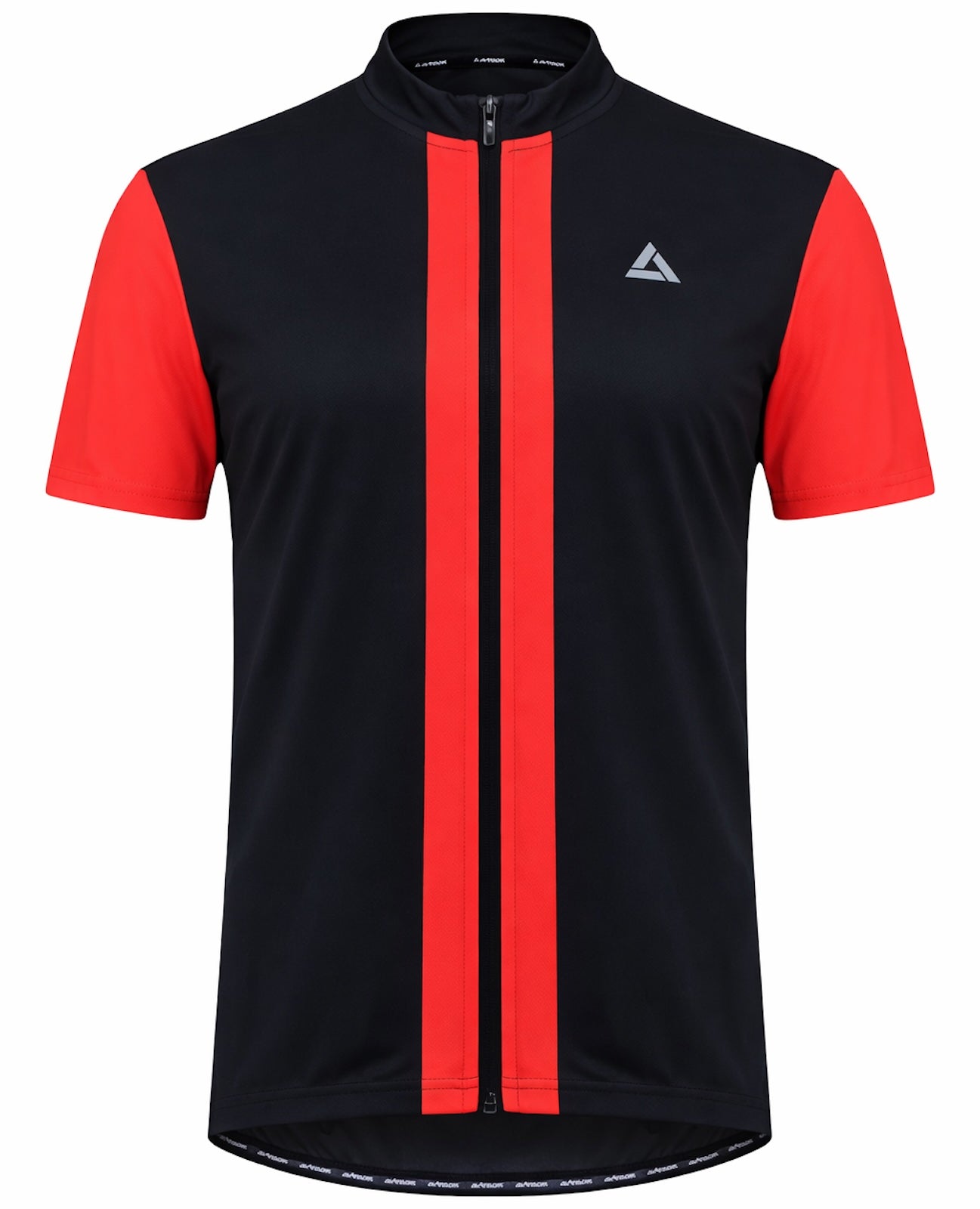 Men's bicycle jersey short -sleeved per line II black red