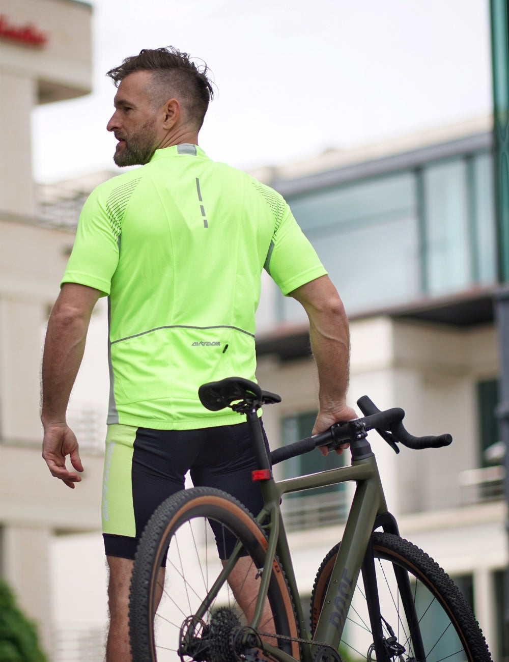 Men's bike jersey set bicycle jersey short -arm Team II + carrier pants short per line