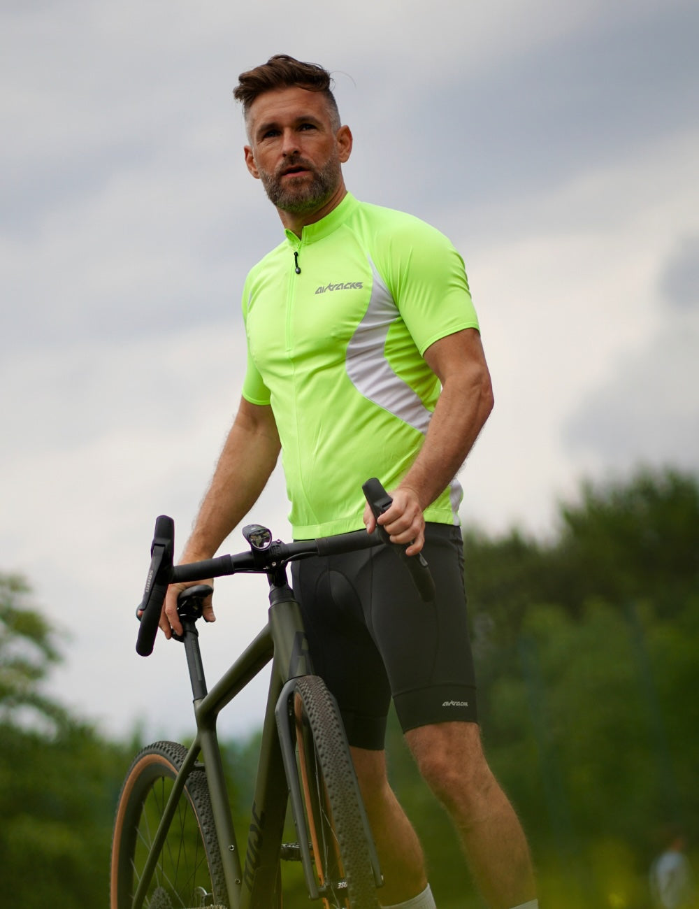 Fietsjersey voor heren set Bicycle Jersey Short -arm Team + Carrier Pants Short Pro