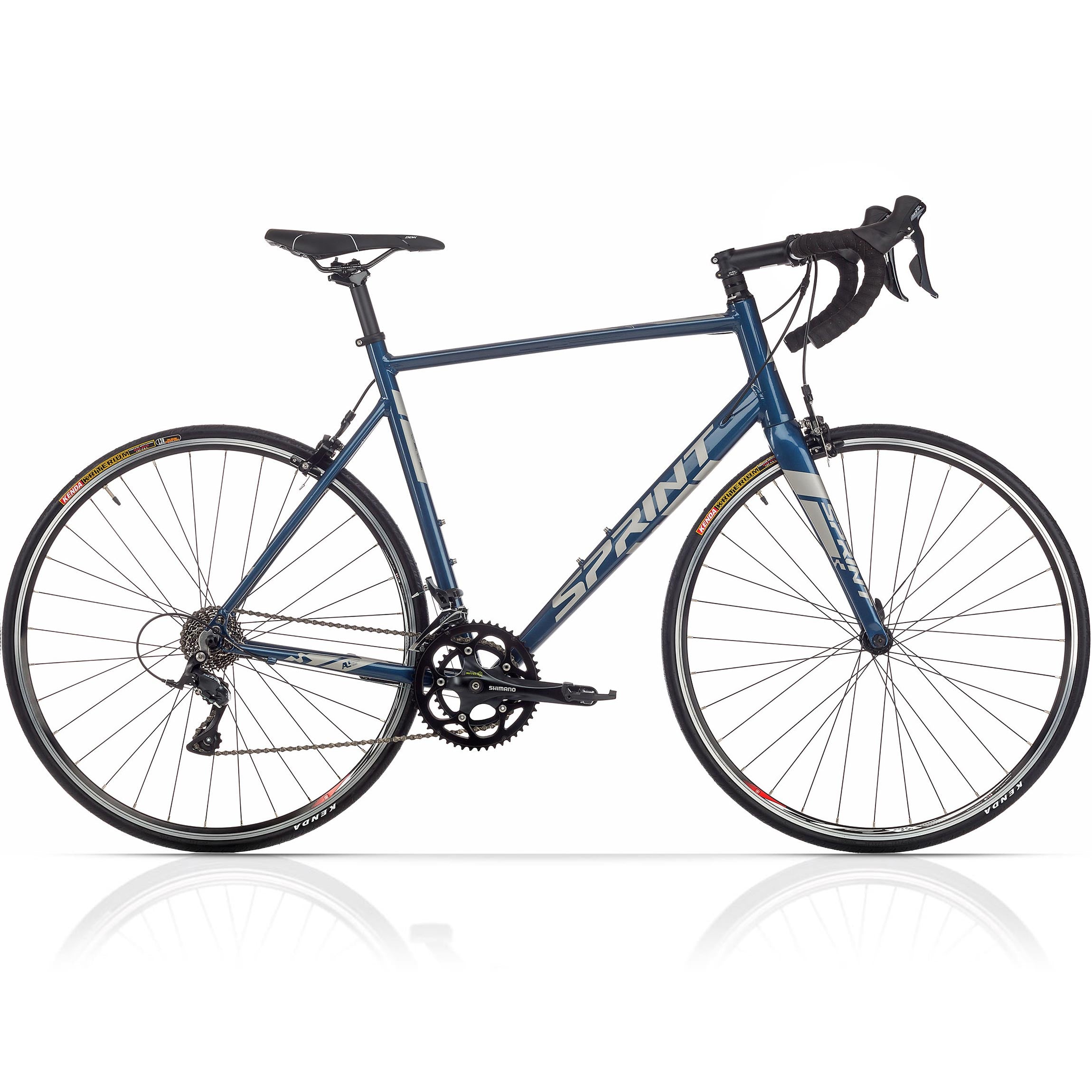 28" Men's Road Bike SPRINT MONZA ELITE 28 Carbon Fork Bicycle 2 x 9 Speed SHIMANO SORA RD-R3000 Blue / Black