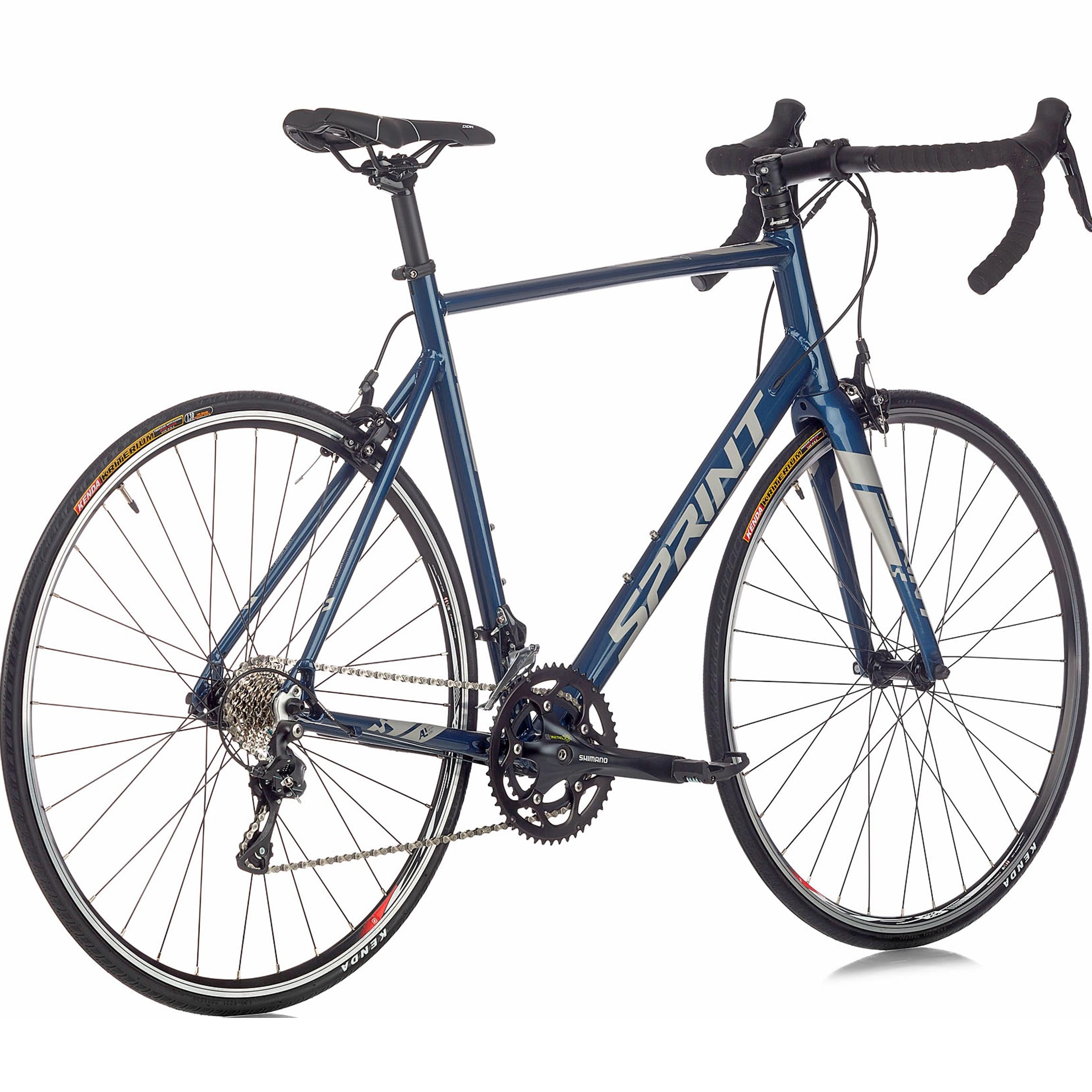 28" Men's Road Bike SPRINT MONZA ELITE 28 Carbon Fork Bicycle 2 x 9 Speed SHIMANO SORA RD-R3000 Blue / Black