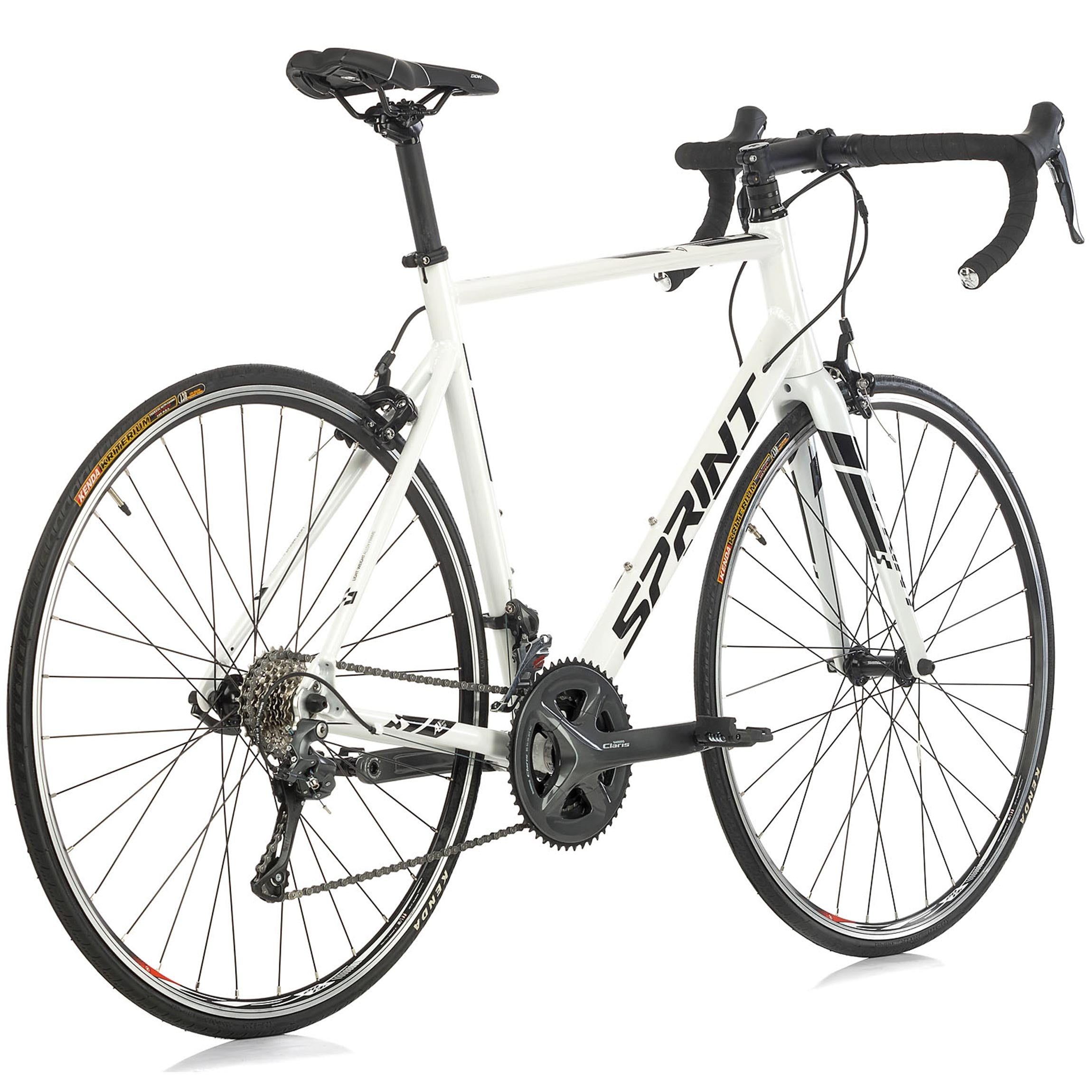 28" Herren Rennrad SPRINT MONZA RACE Fahrrad CARBON GABEL 2 x 8 Gang SHIMANO CLARIS RD-R2000 White / Black