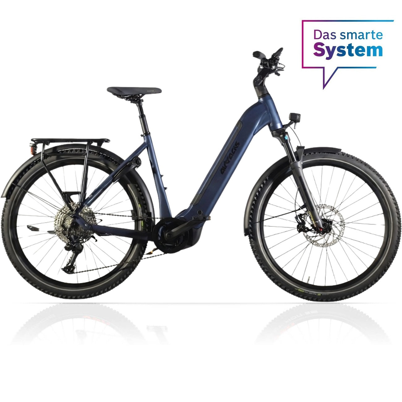 27,5" Bicicleta de montaña E-SUV Wave LS TERRA CX1 BOSCH PERFORMANCE LINE PX Smart System POWERTUBE 800 Wh 12 x velocidades SHIMANO XT RD-M8100 SGS Azul