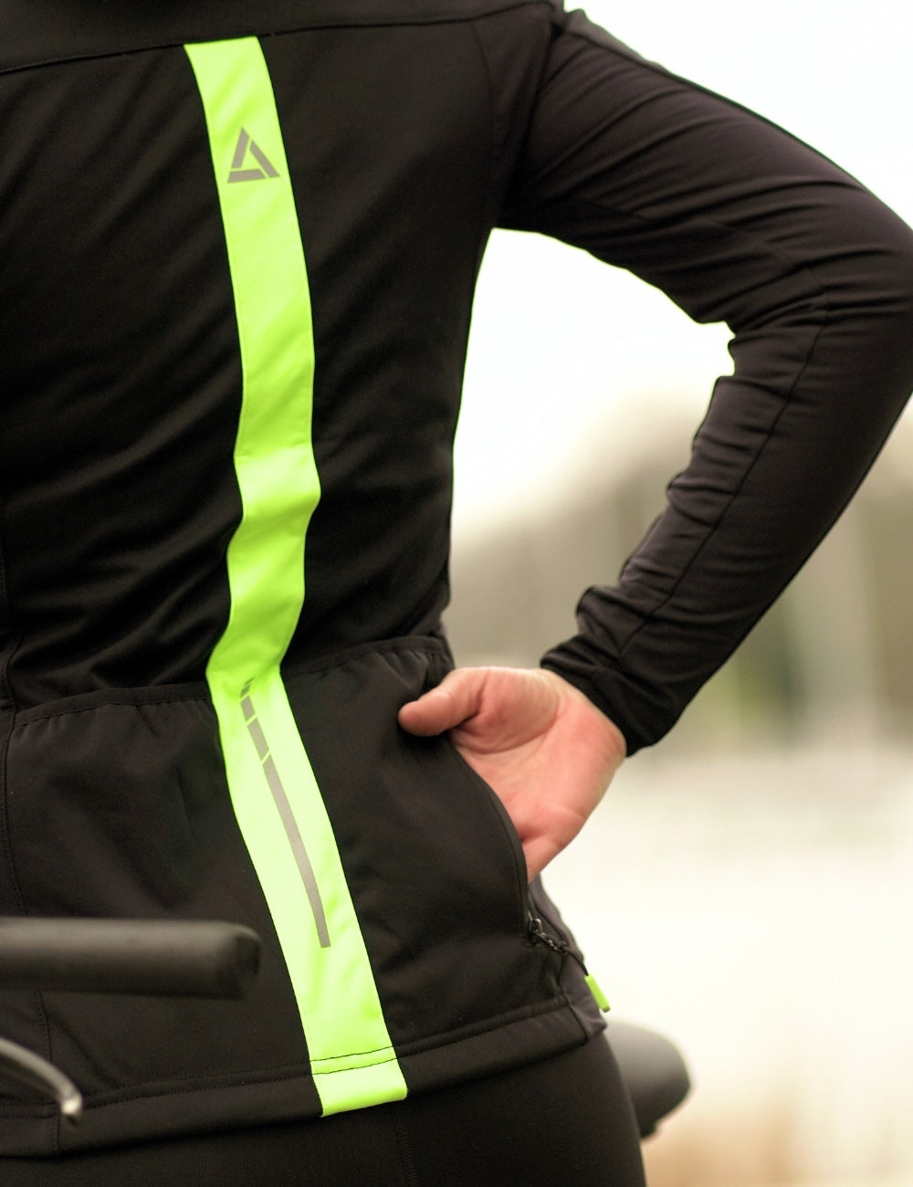 Vrouwen thermo fietsjack softshell pro Line II + thermo fietsbroek lang