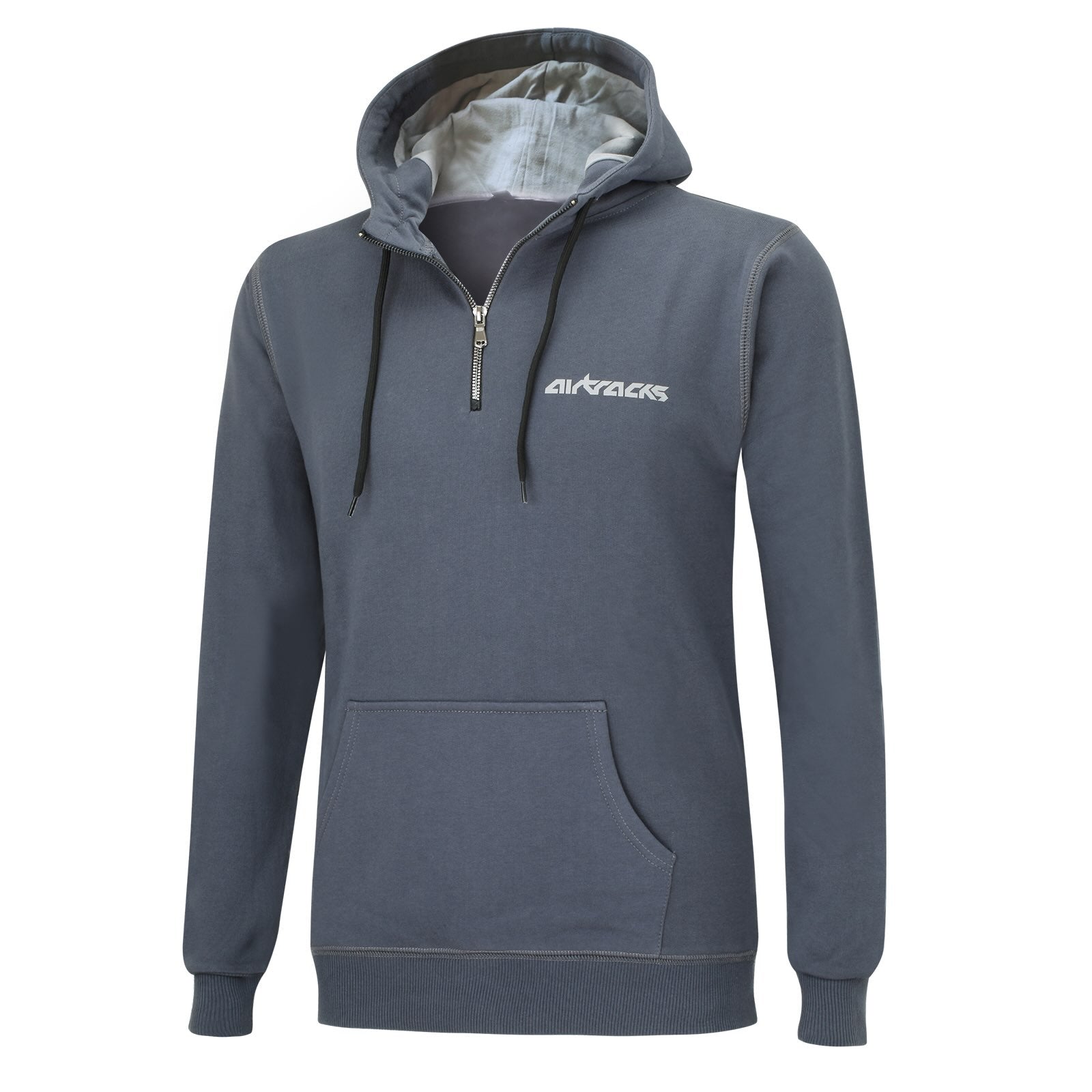 Équipe d'équipe de sweat-shirt avec capuche et gris foncé zip
