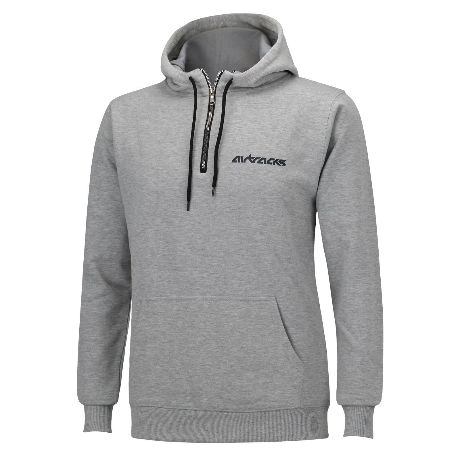 Sweatshirt crew team with hood and zip gray
