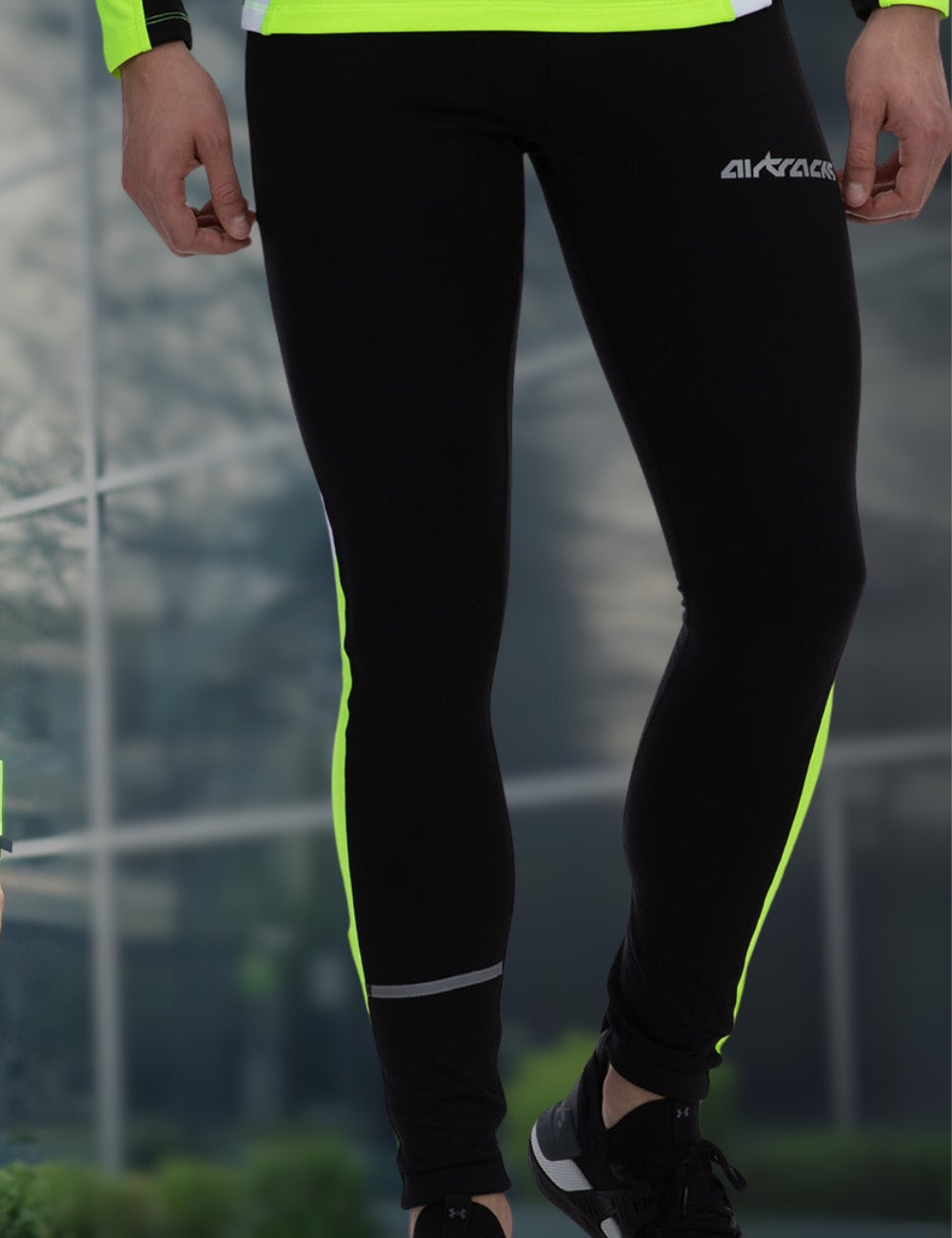 Men's running set rain jacket + thermo running trousers long
