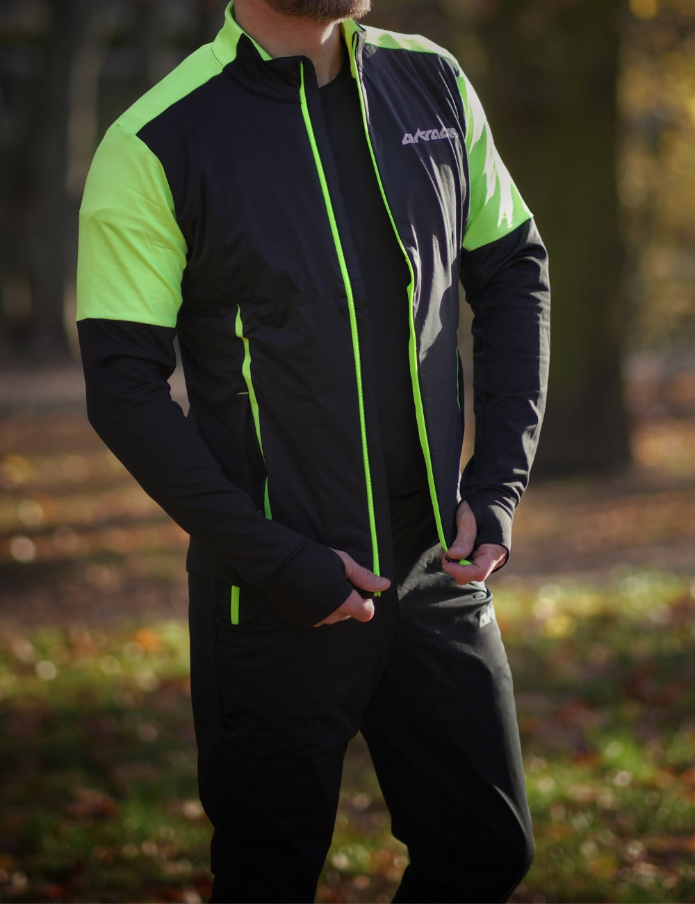 Set de vellón de invierno para hombres Set + Pantalones de carrera por línea