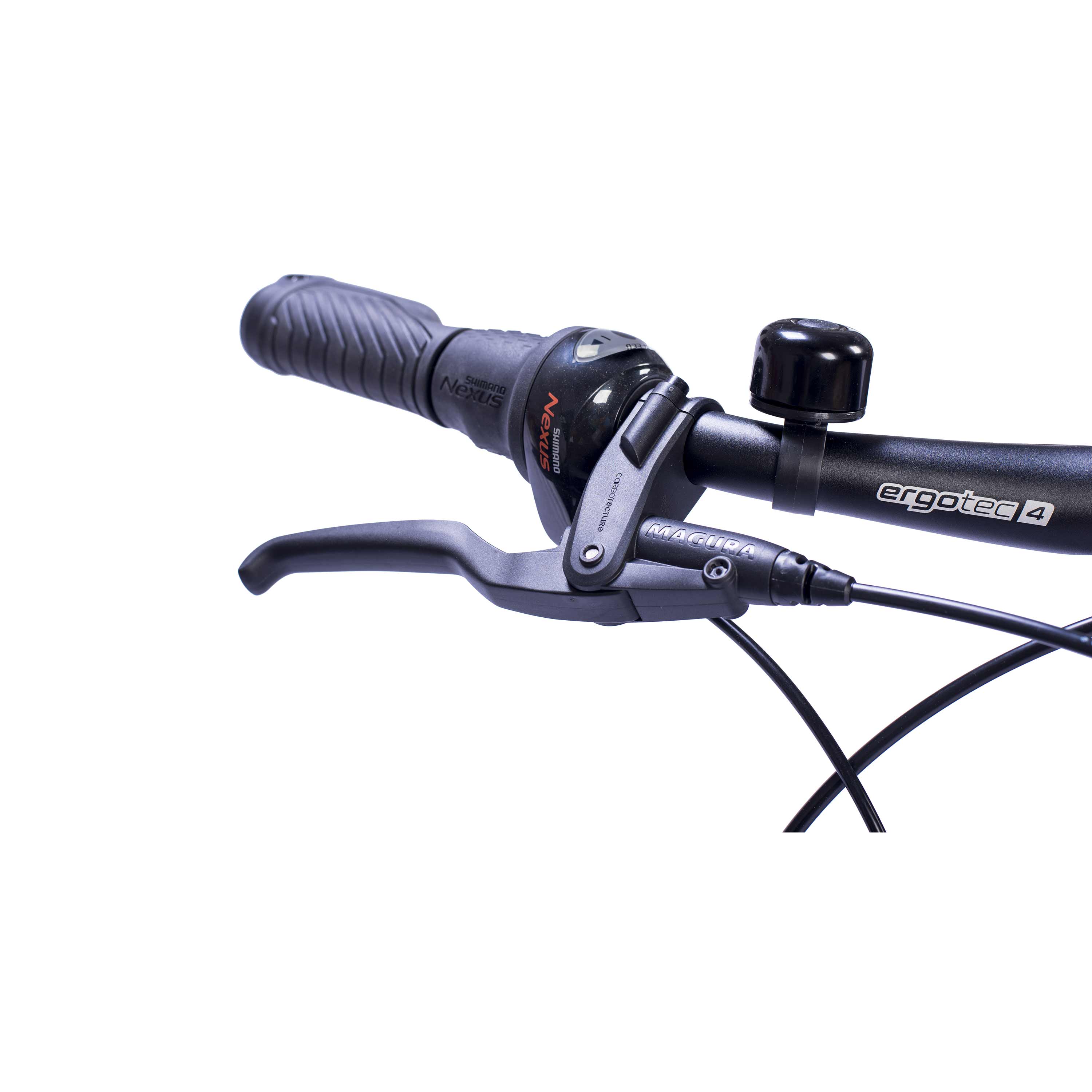 28" E-Bike City Bicycle V-Tron RACK BOSCH ACTIVE LINE PLUS 400 Wh 7 SPEED SHIMANO NEXUS REAR COASTER BRAKE
